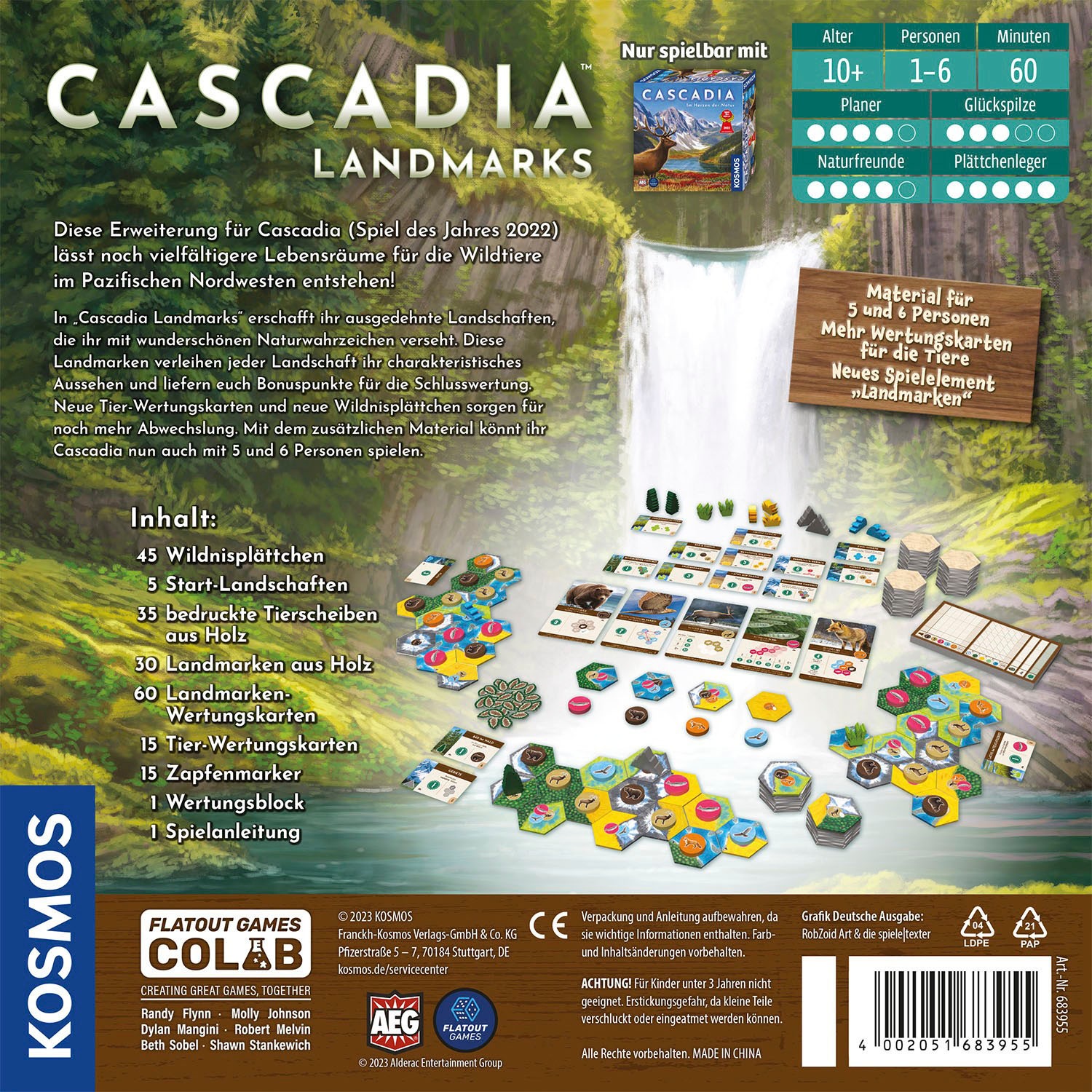 Kosmos Spiel »Cascadia - Landmarks Erweiterung«