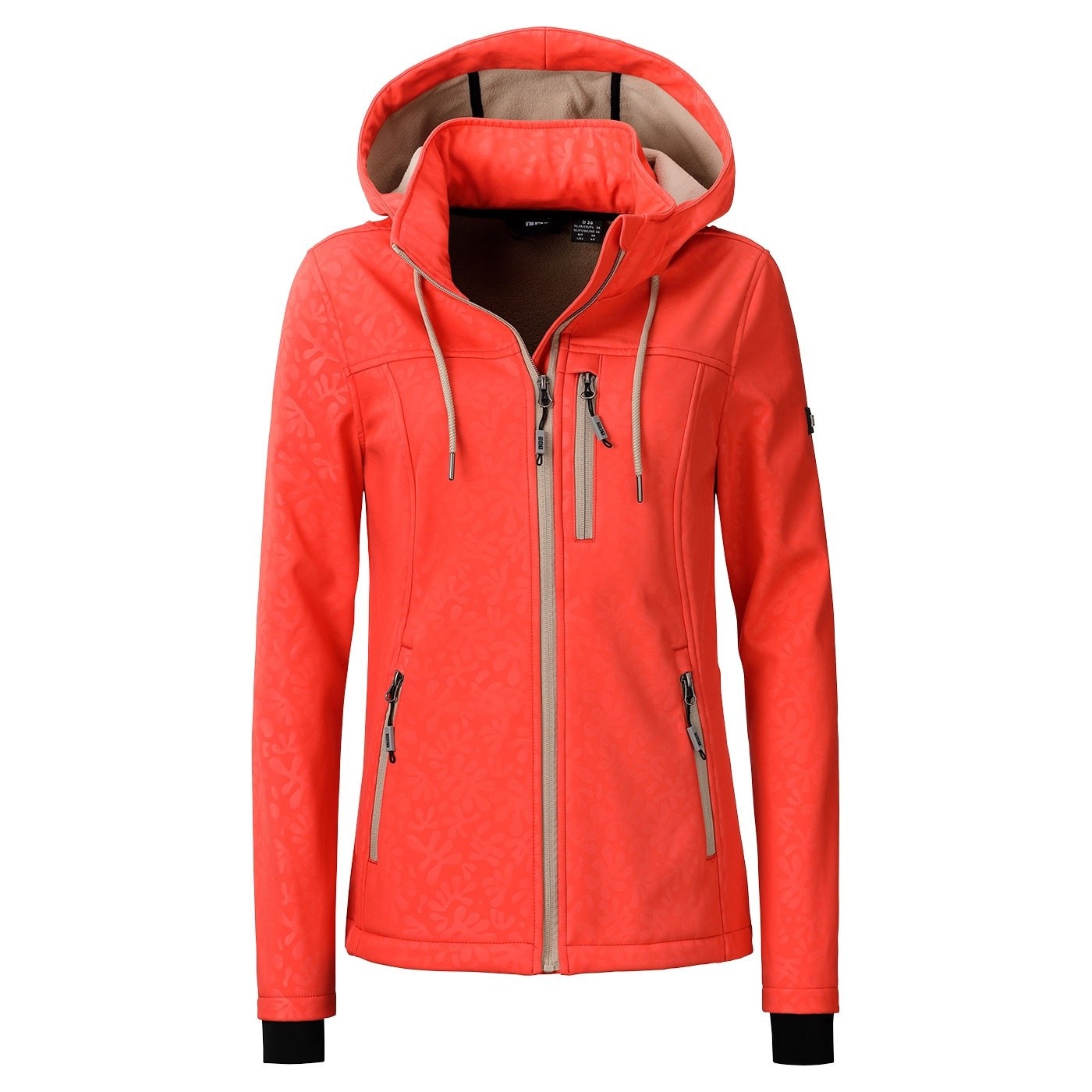 LPO Softshelljacke »Softshelljacke Janice Übergangsjacke« mit Kapuze Allover-Print
