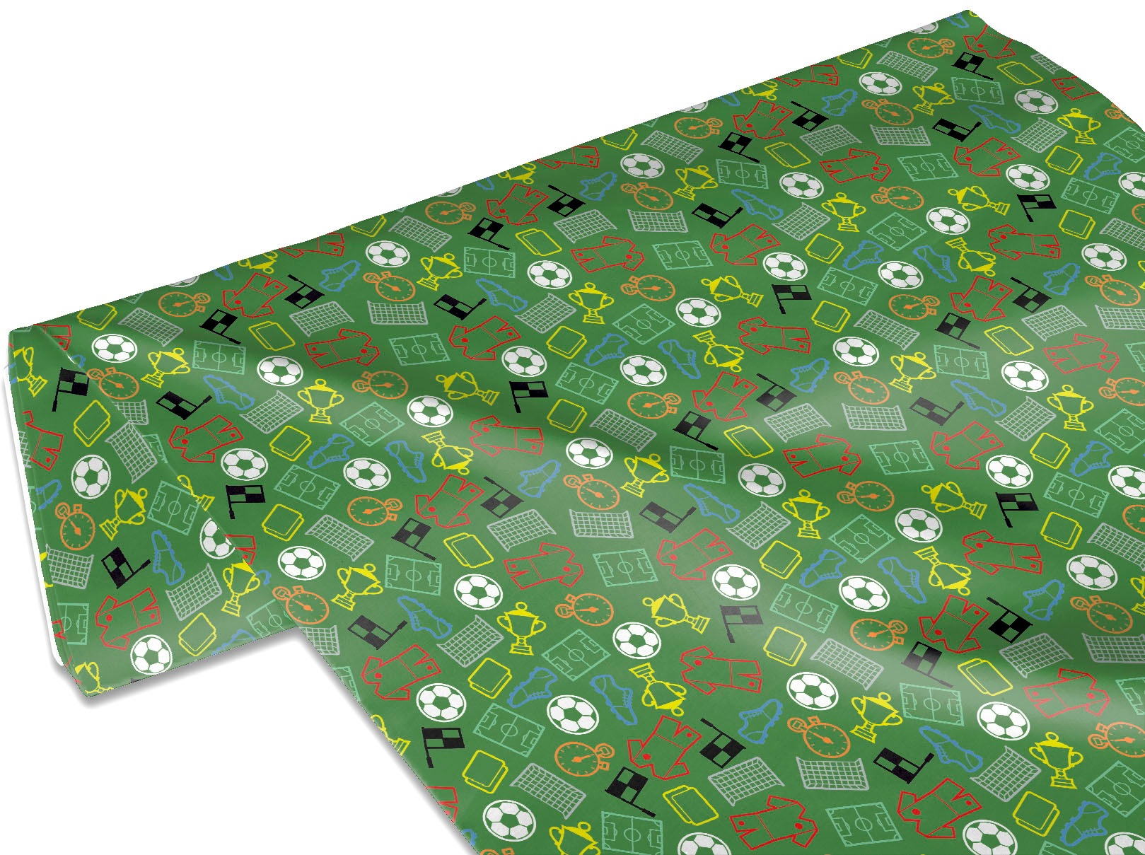 my home Stoff »Fußballmotive«, (1 St., Fußball), Meterware, Breite 140cm