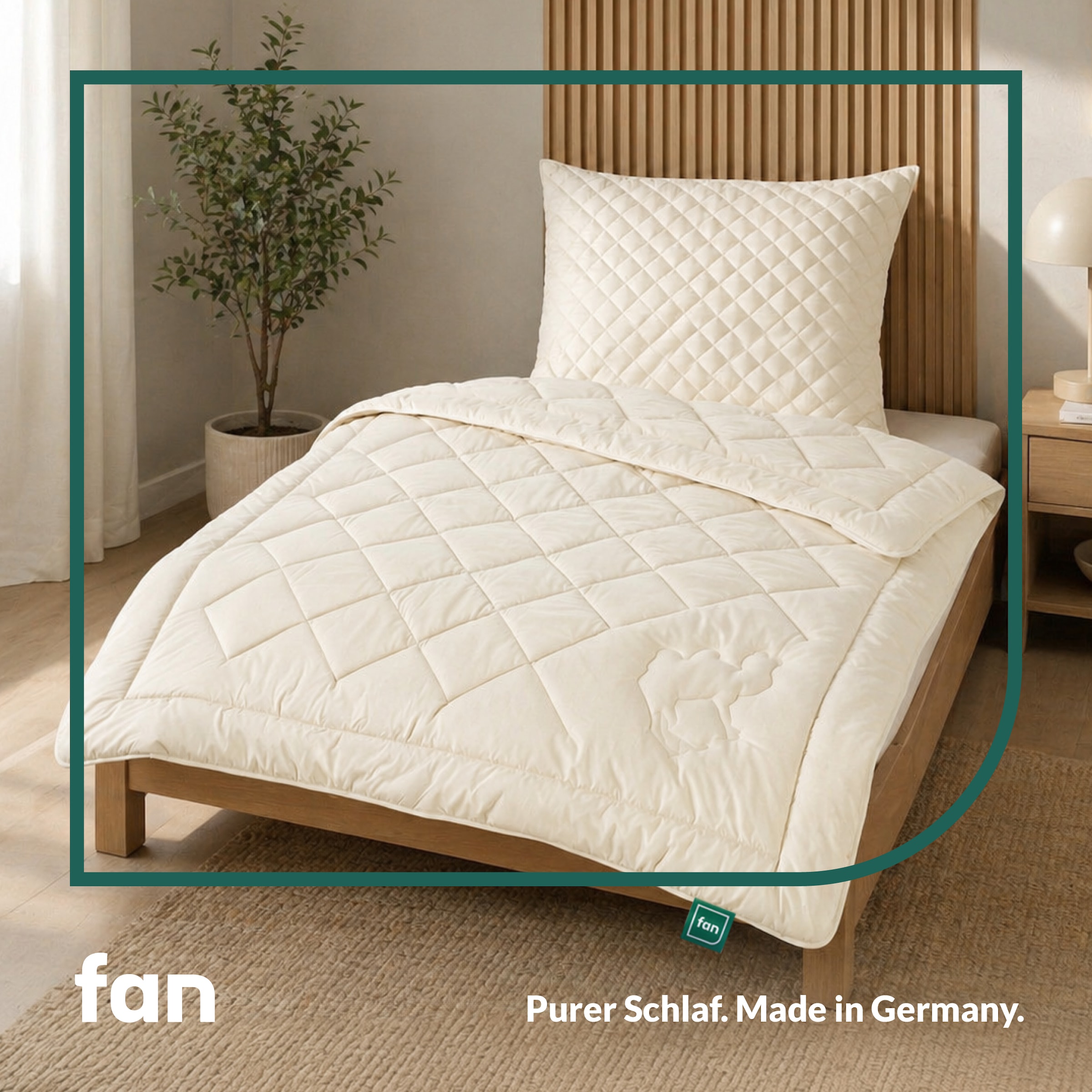 fan Naturfaserkissen »Gobi, Kopfkissen in 40x80 & 80x80 cm, Made in Germany« Füllung: 97Wolle3sonstigeFasern 1 Stk. tlg. Kissenbezug aus Baumwolle mit Kamelhaar versteppt, Füllung aus Wolle