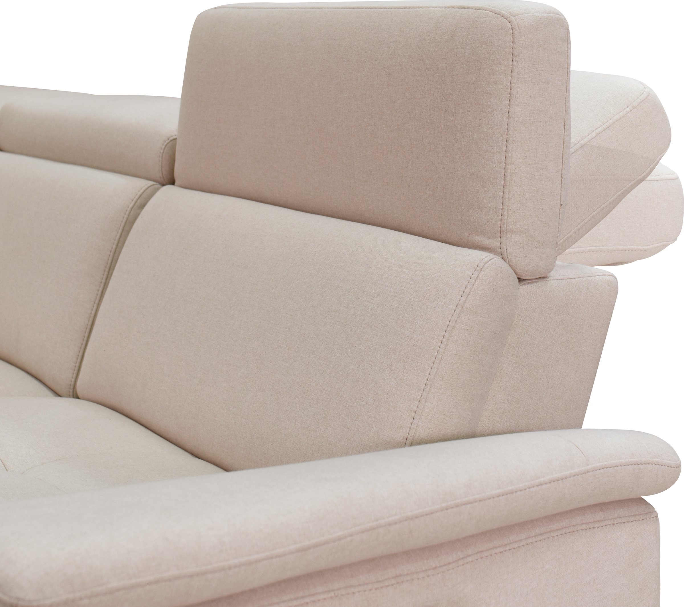 Places of Style Ecksofa »Pareli, L-Form, 259cm,m. Recamiere, Echtleder, Kunstleder, Webstoff«, man. o. elektr. Relaxfunktion, USB/Kopfteilverstellg u. LED