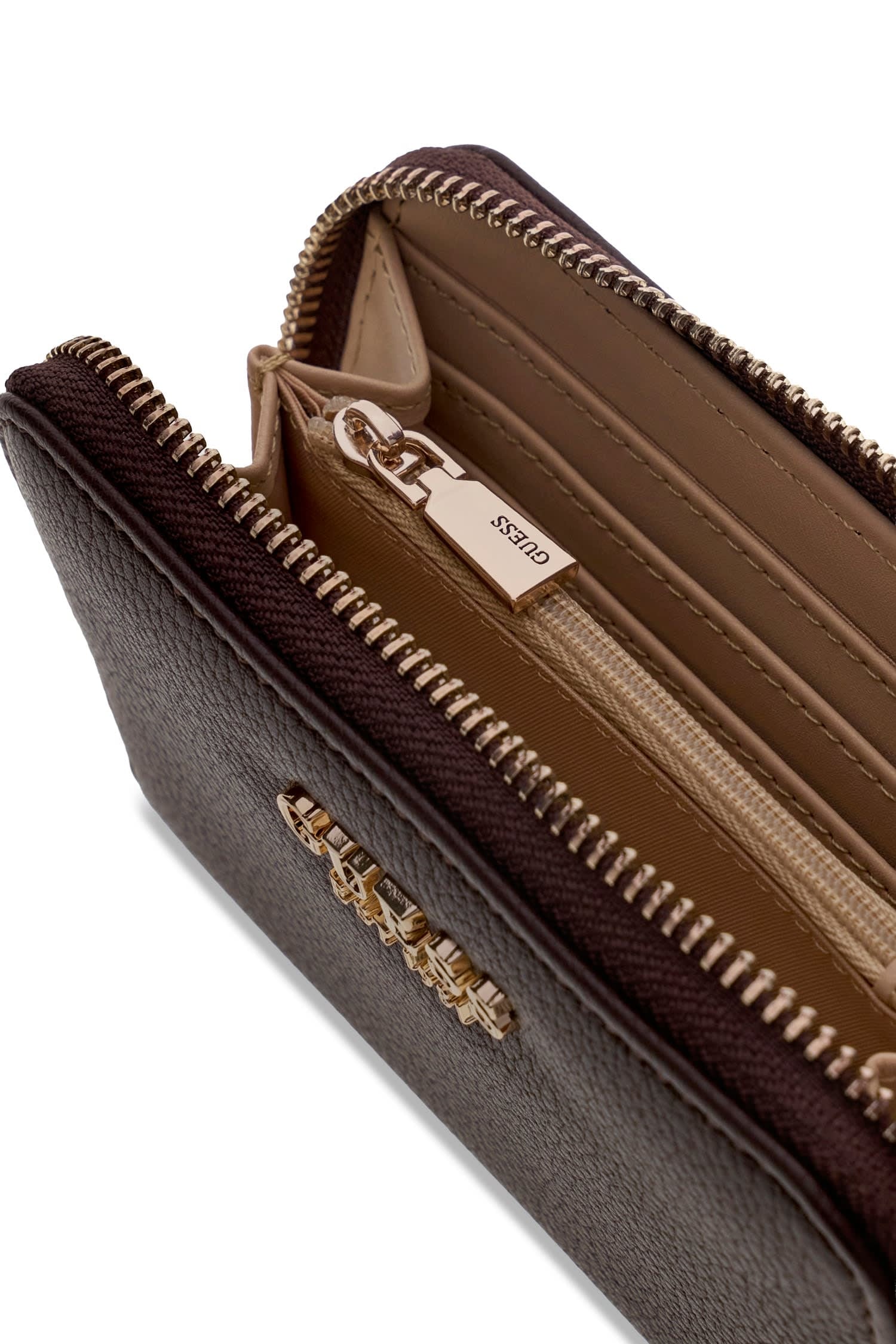 Guess Geldbörse »MELODY SLG MEDIUM ZIP AROUND« Damen Geldbeutel, Portemonnaie mit GUESS-Label