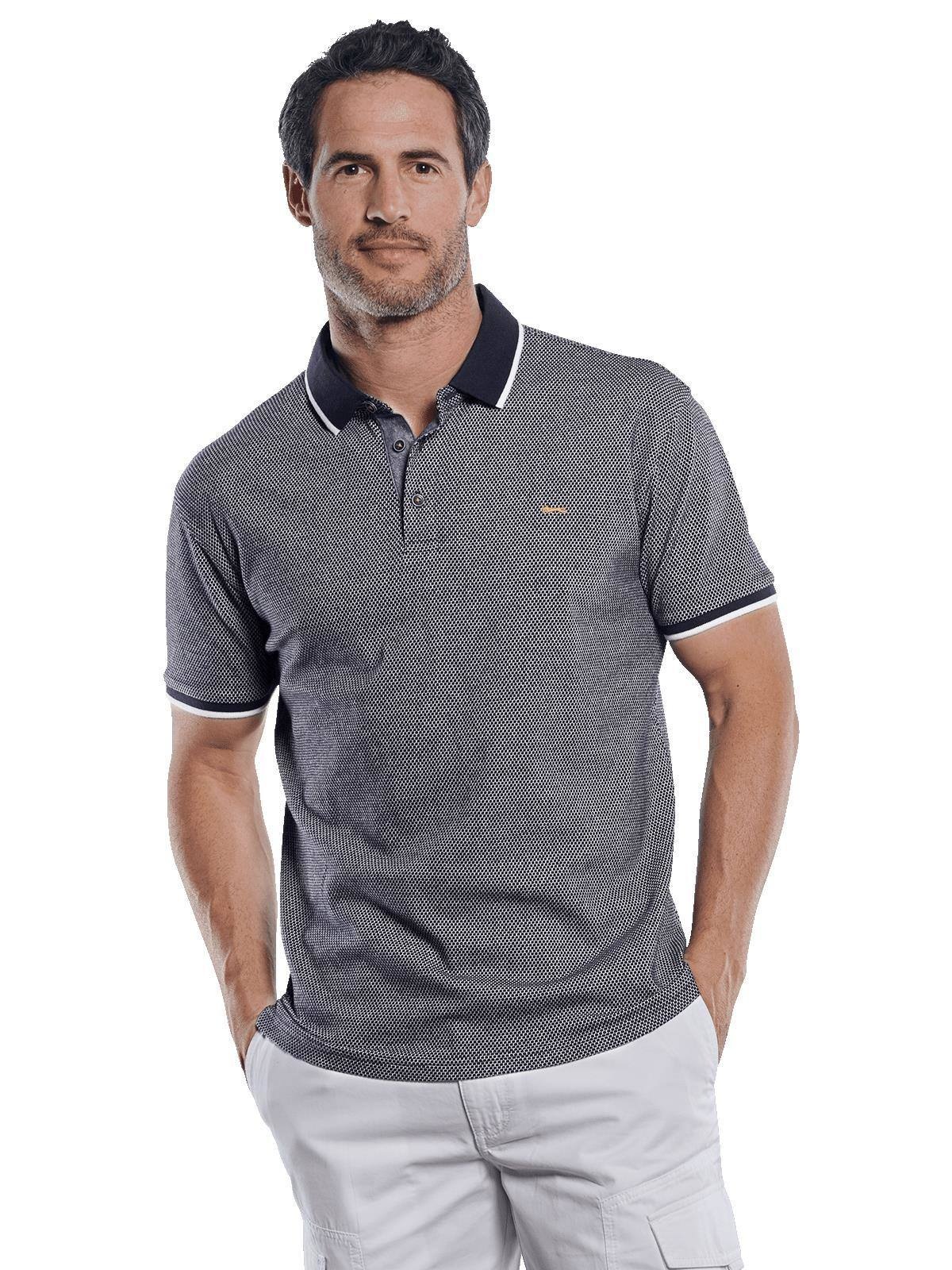 Engbers Poloshirt, in Jaquard Optik