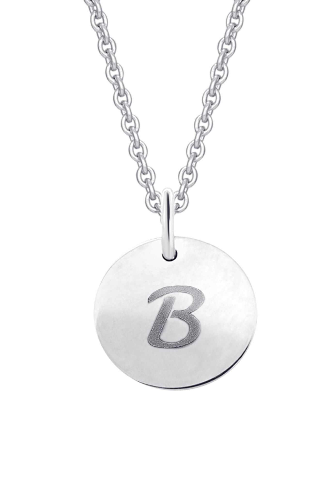 ONE ELEMENT Kette und Anhänger Set »Schmuckset - Set mit Halskette Buchstabe B Buchstaben Anhänger aus 333 Weißgold Ø 11,0 mm«