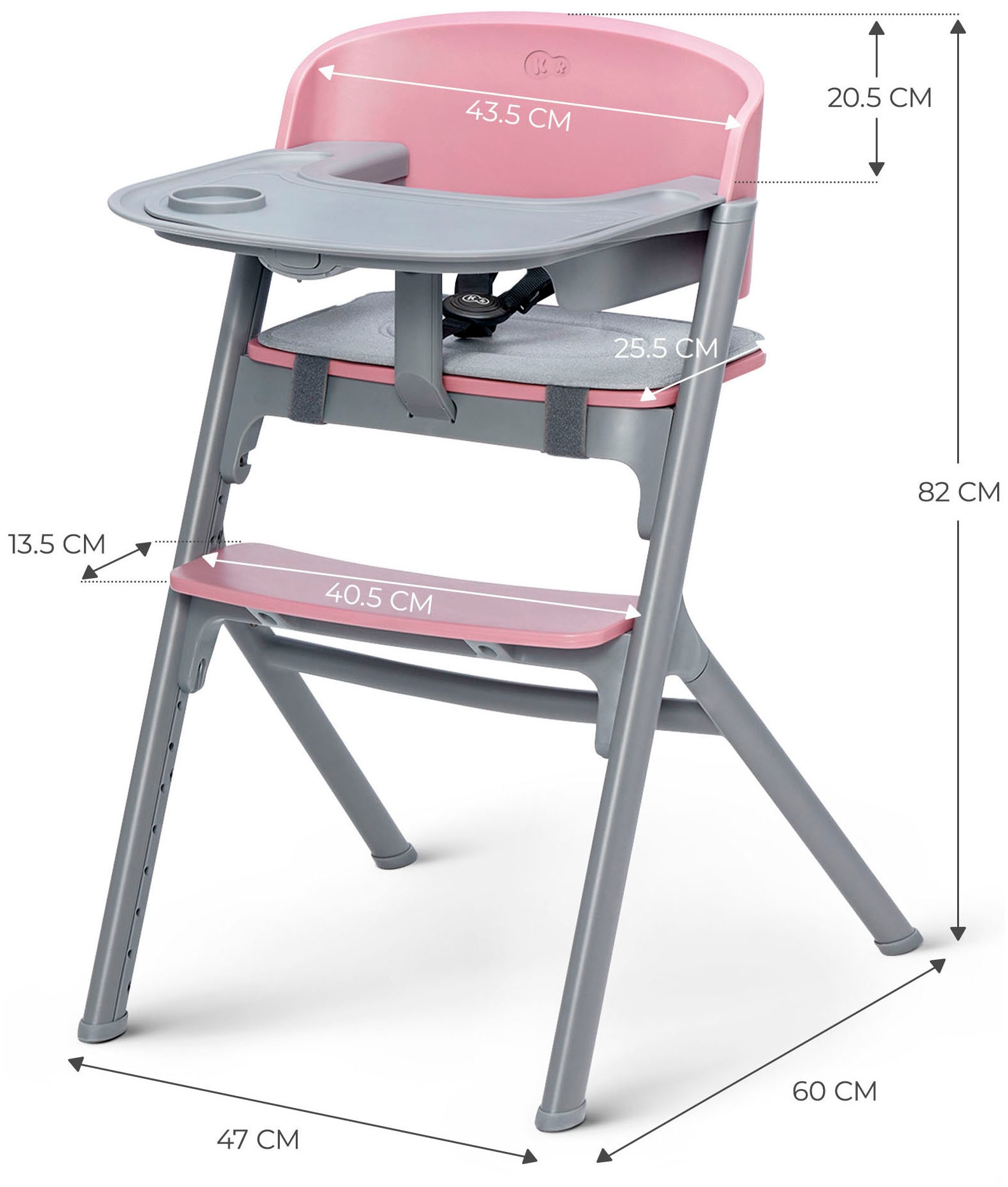 Kinderkraft Kombihochstuhl »LIVY mit CALMEE Wippe« (Set) 2 Stk.mit Wippe