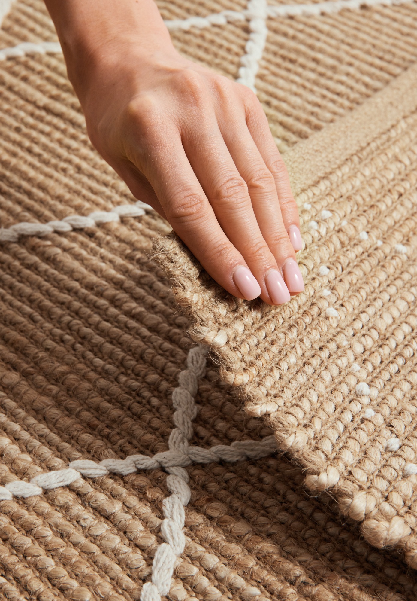 HANSE Home Teppich »Kunu Juteteppich«, rechteckig, 10 mm Höhe, Naturfasern, Jute mit Baumwolle, Wohnzimmer, Diele, Flur, Boho, Skandi