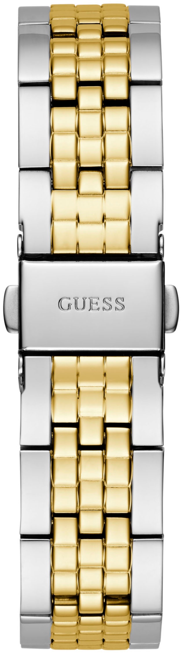 Guess Quarzuhr »STARSTRUCK«, Armbanduhr, Damenuhr, Edelstahlarmband, Mineralglas, analog