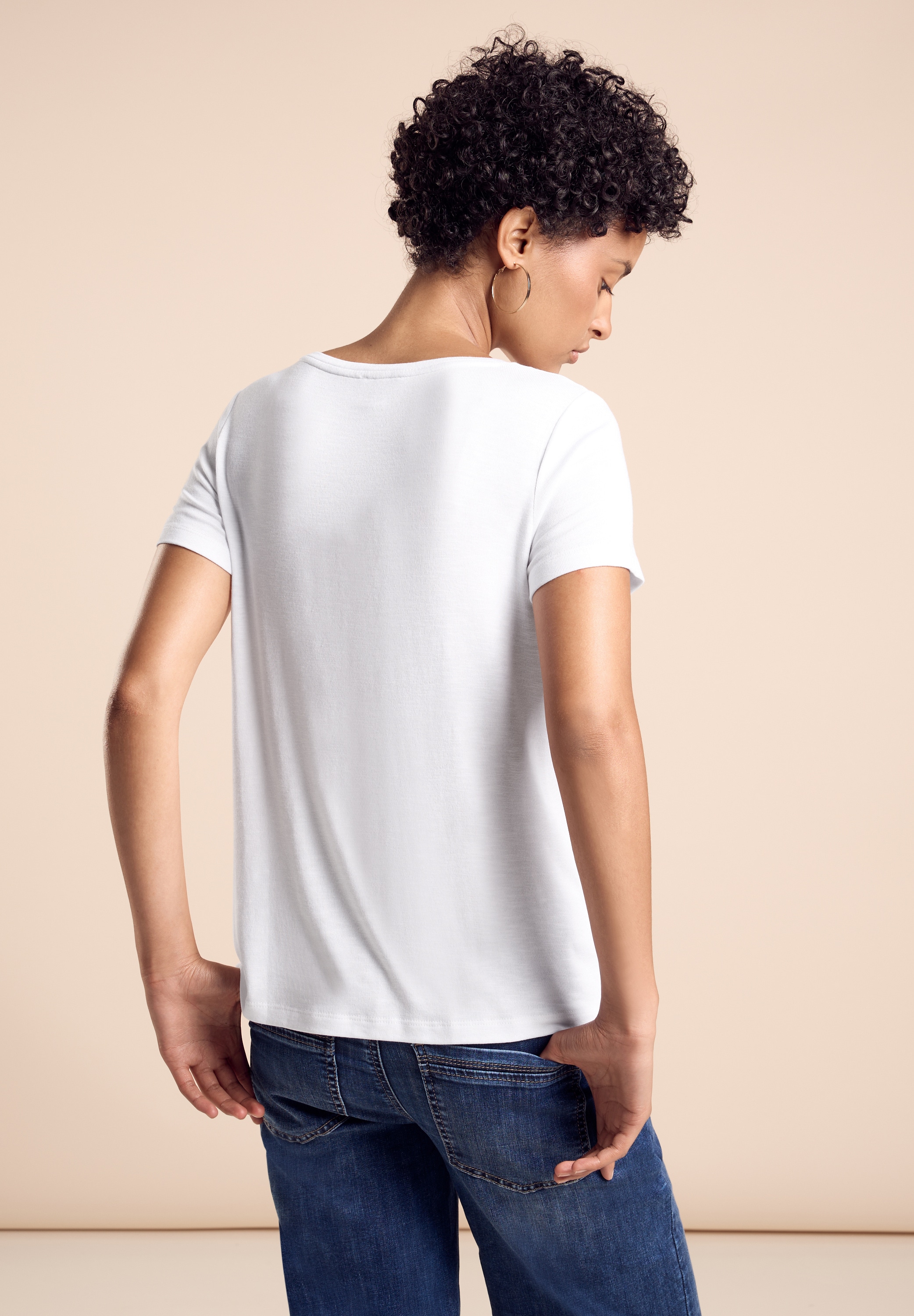 STREET ONE Rundhalsshirt »RHYTHM«, mit Schriftzug