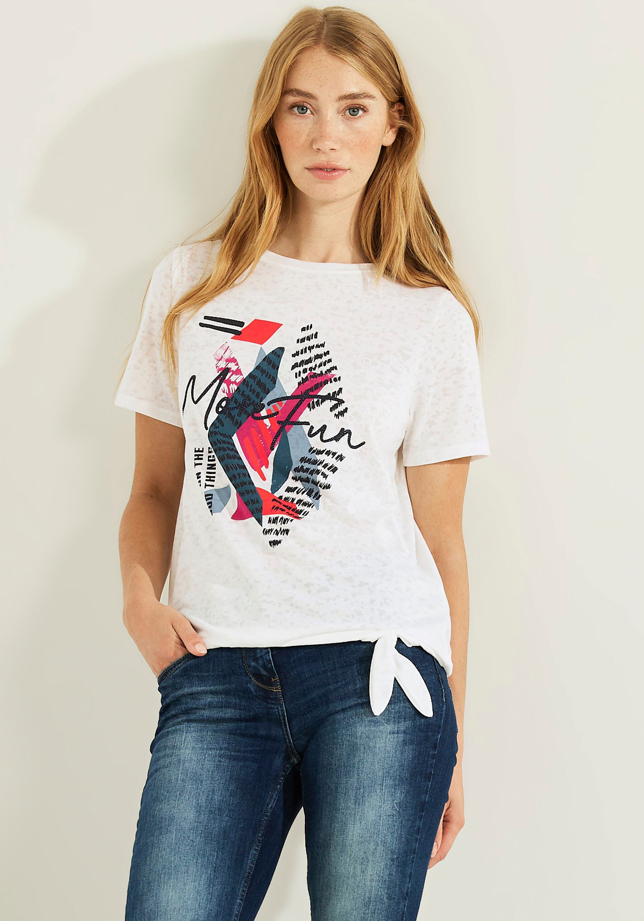 Cecil T-Shirt, im Burn-Out-Design