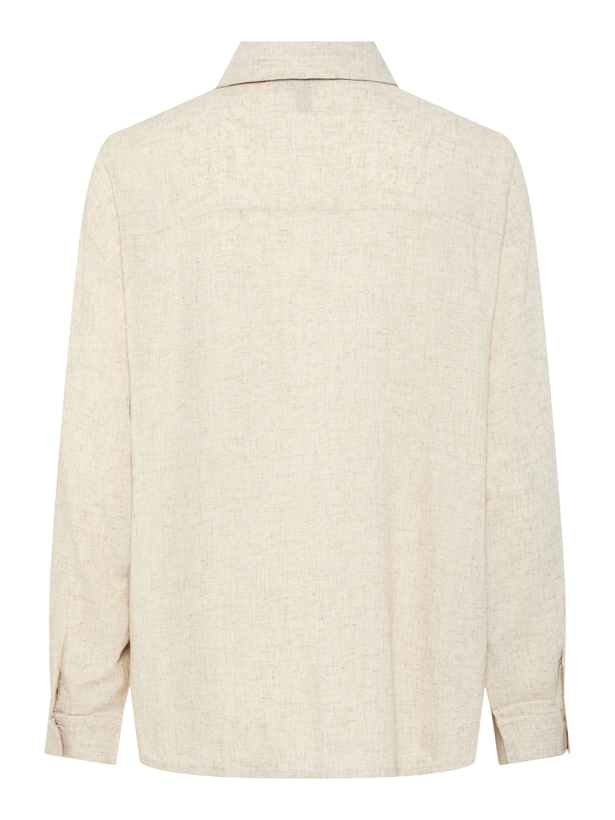 pieces Hemdbluse »PCPIA LS LOOSE SHIRT WVN NOOS«, mit Leinen