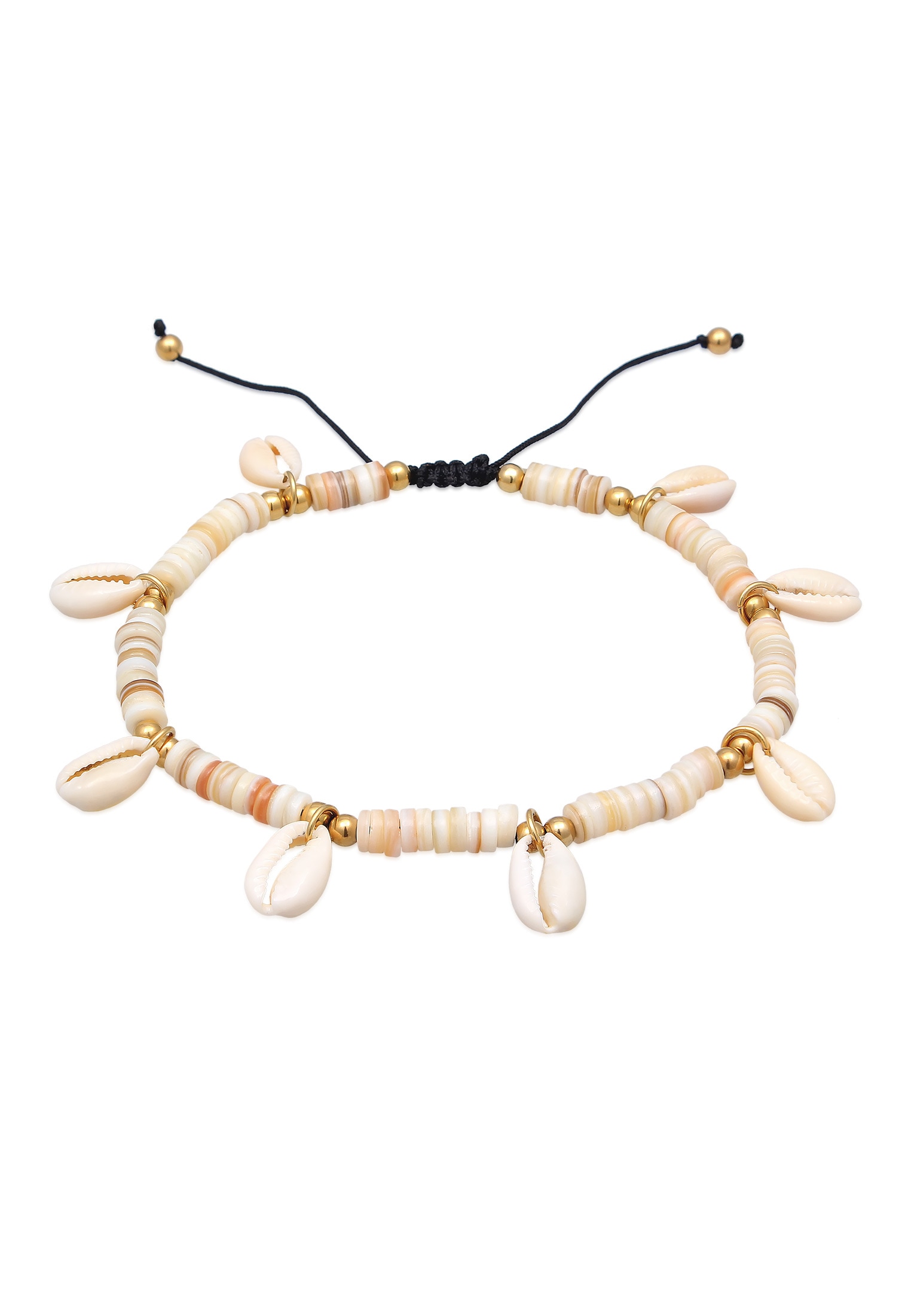 Elli Fußkette »Fußschmuck Kauri Muschel Surfer Beach Style 925 Silber«