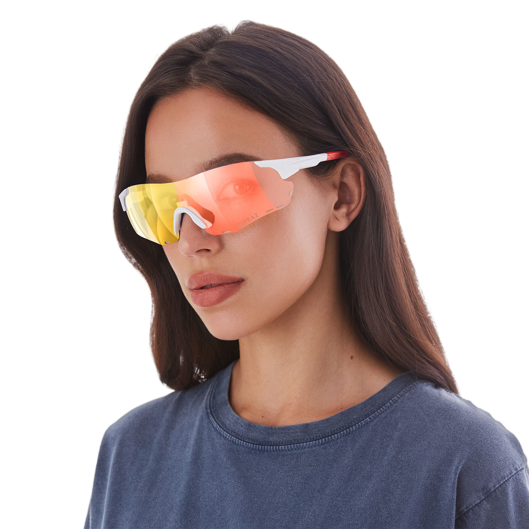 YEAZ Sportbrille »Sport-Sonnenbrille weiß/rot SUNELATION«
