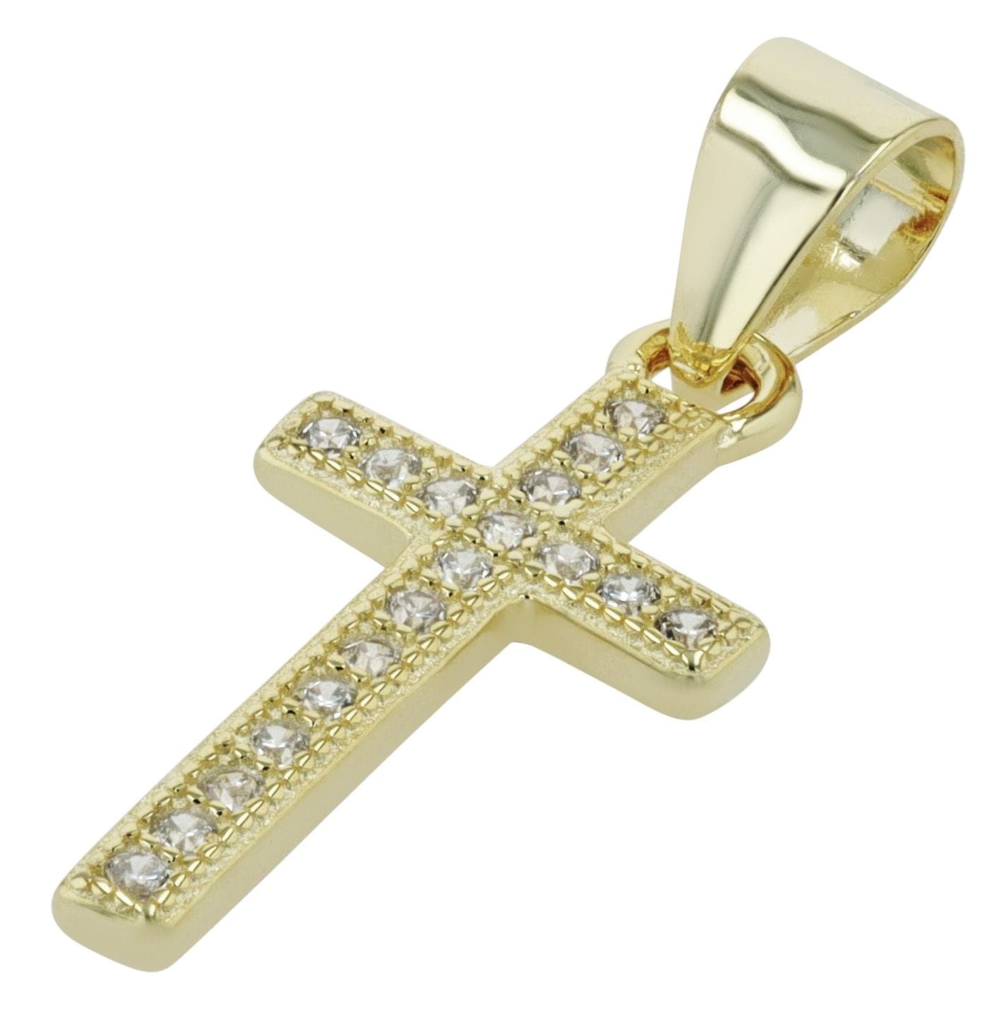 Adelia´s Kreuzanhänger »Damen Anhänger ¿ Kreuz Kreuzanhänger aus 925 Silber mit Zirkonia«
