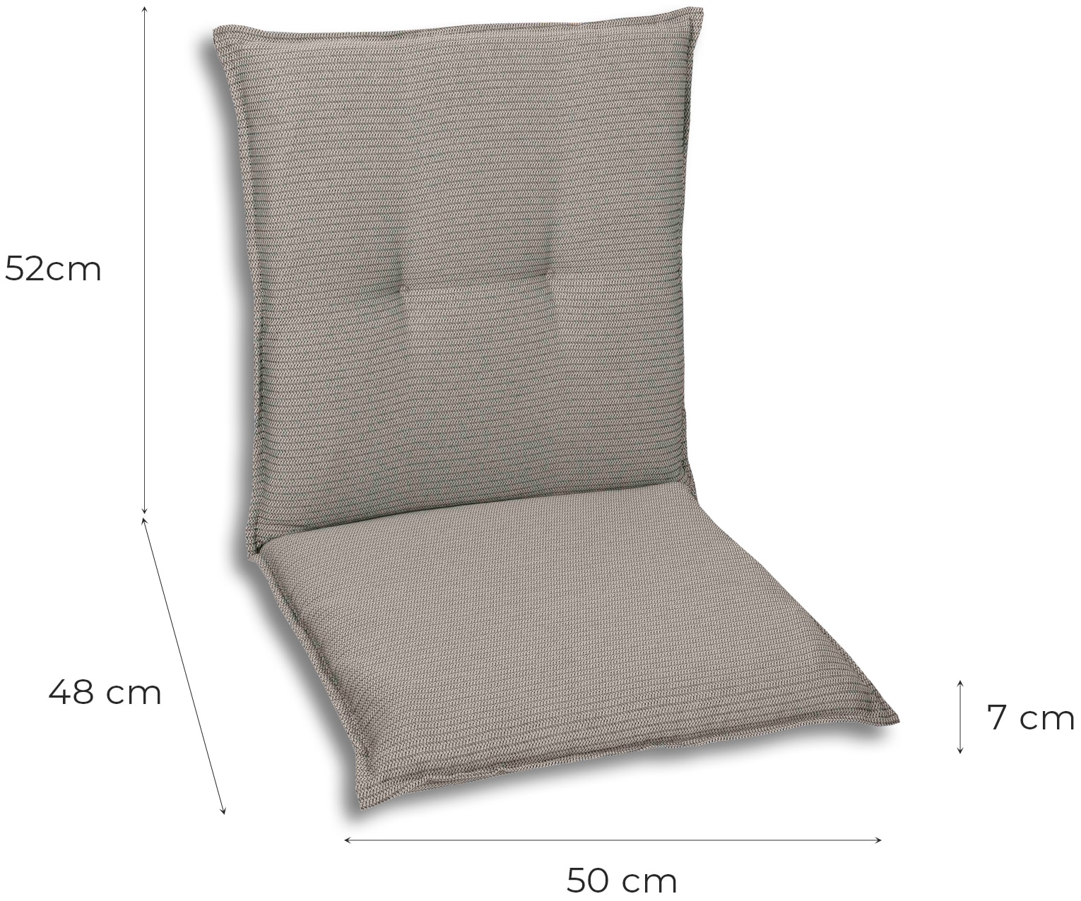 GO-DE Sitzauflage Maße ca.: 50 cm x 100 cm x 7 cm