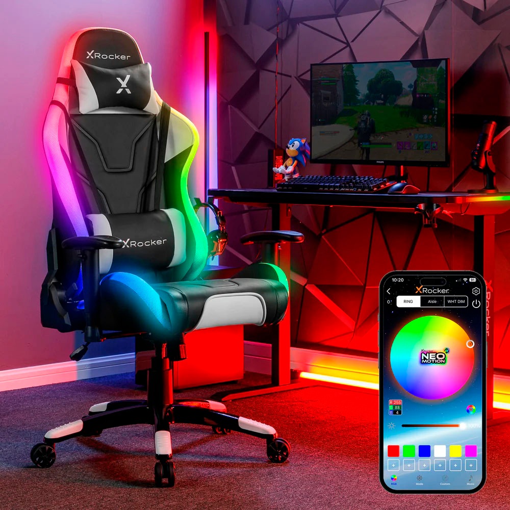 X Rocker Gaming-Stuhl »Agility eSports RGB Neo Motion SYNC™«, Kunstleder, Beleuchtung & App