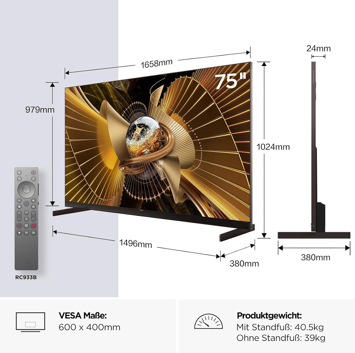 TCL LED-Fernseher »75X11L« 189 cm/75 ″ IMAX Enhanced, Filmmaker Mode,,  Apple Airplay 2