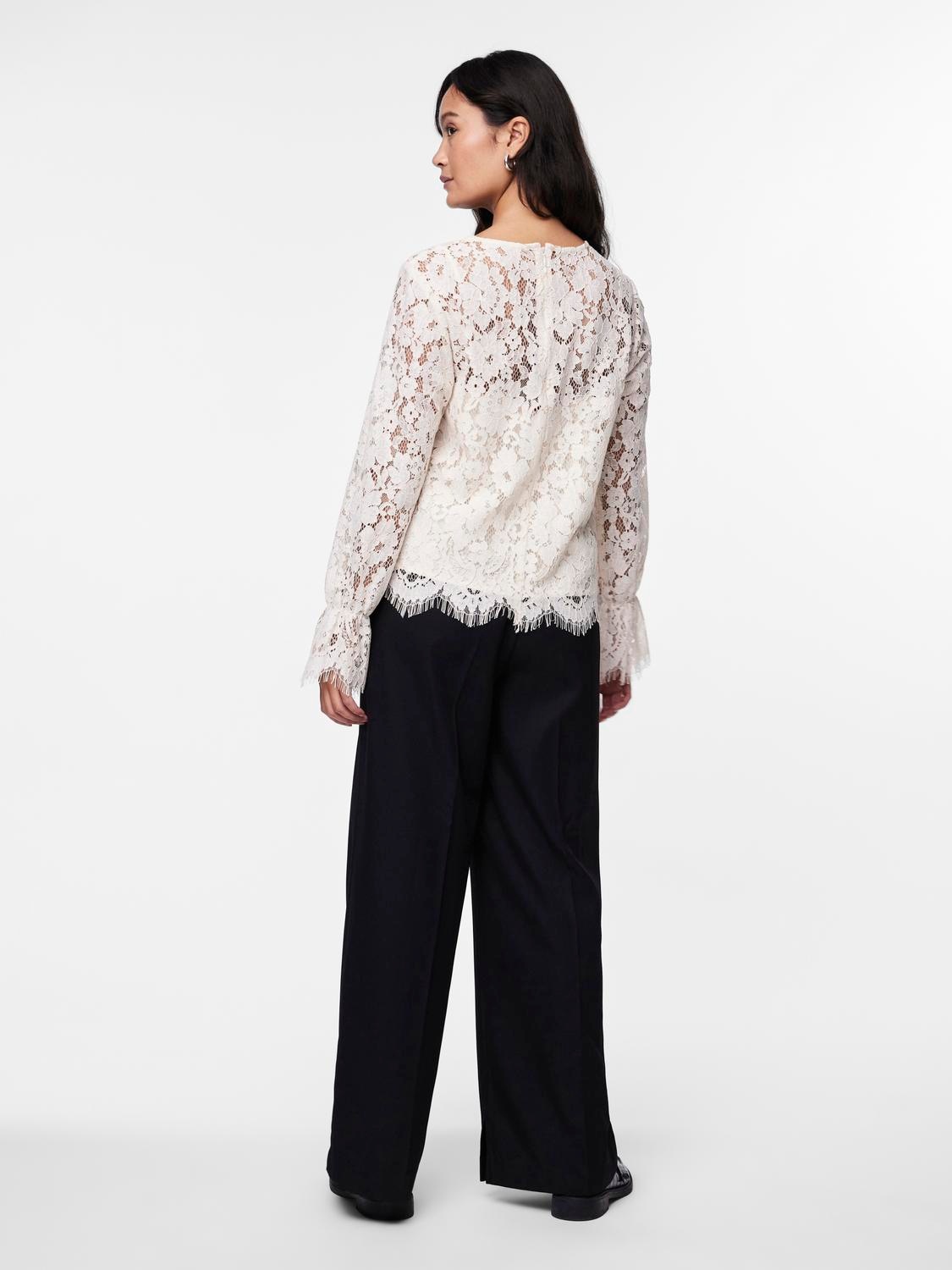 Y.A.S Spitzenbluse »YASPERLA LS LACE TOP S. NOOS«
