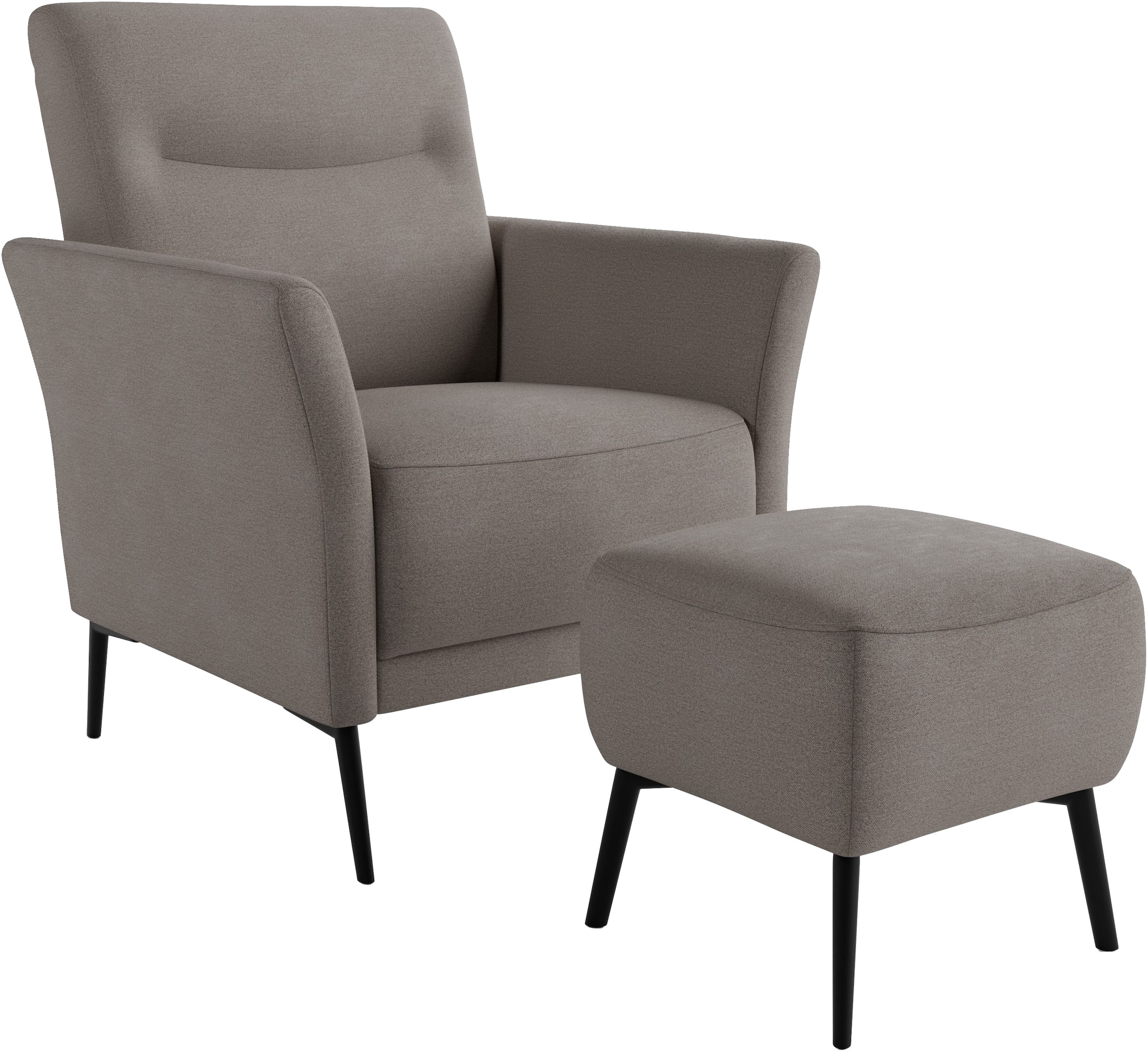 sit&more Sessel »Talvi« 2 Stk. tlg. 2-teiliges Set- Sessel mit Hocker