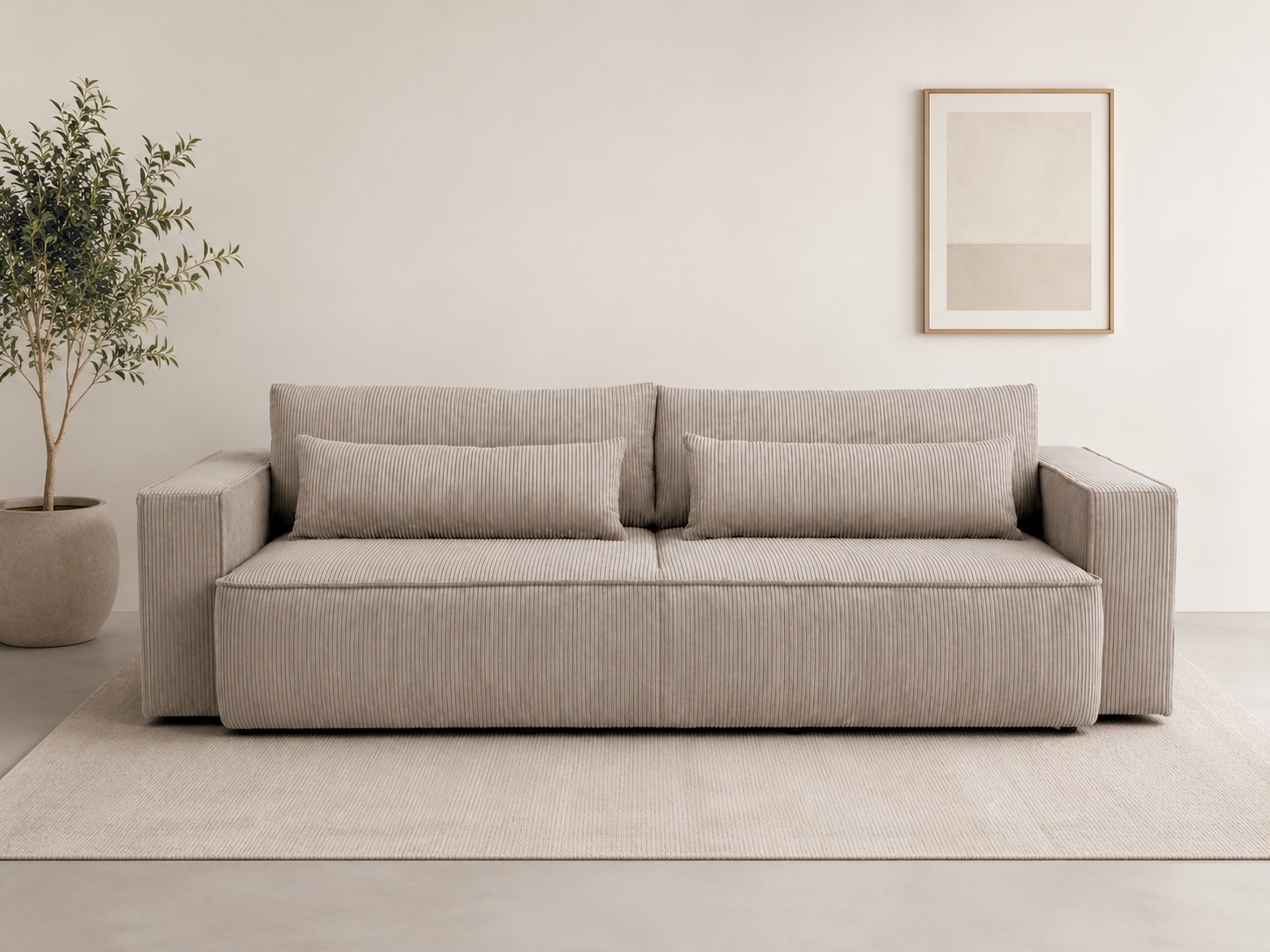 OTTO home 4-Sitzer »Tillian, Schlafsofa, Schlafcouch« Breite 274 cm, Breitkord, Sitzfläche mit Taschenfederkern