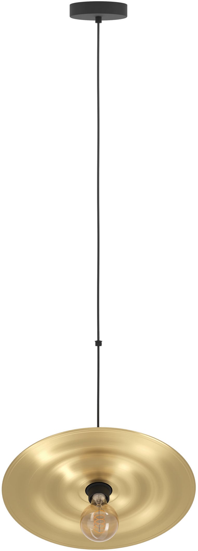 EGLO Hängeleuchte »LINTMILL Pendellampe - Stahl - E27 - 1X40W - IP20« E27 1 Stk. Hängelampe, Deckenlampe, Wohnzimmer, Esszimmer, H110 x Ø40 cm