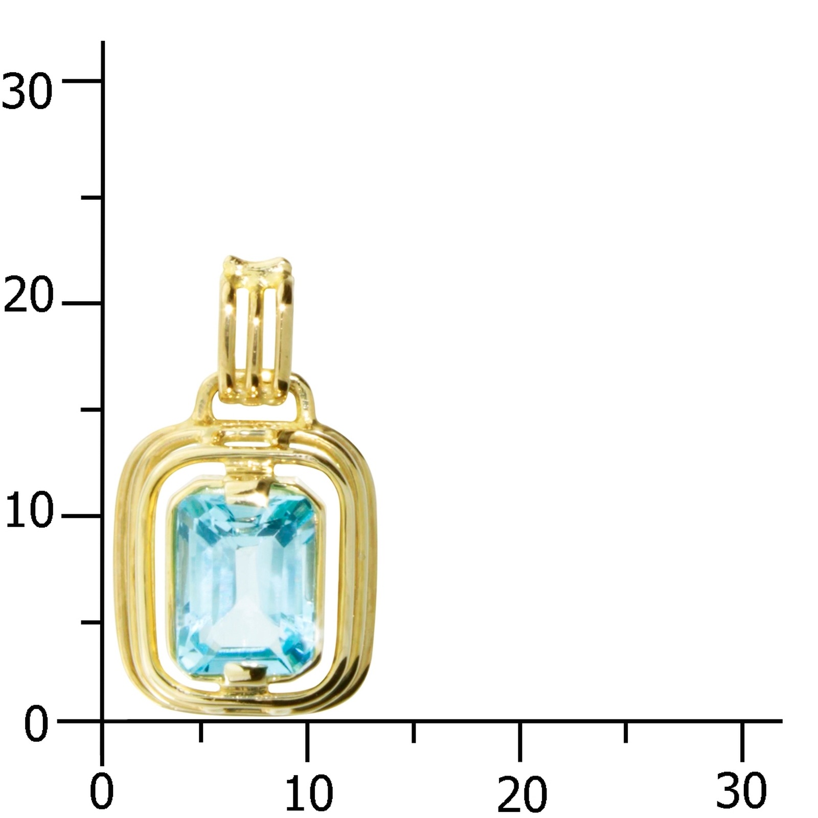 OSTSEE-SCHMUCK Kettenanhänger »- Sinah - Gold 333/000 - sy. Aquamarin«