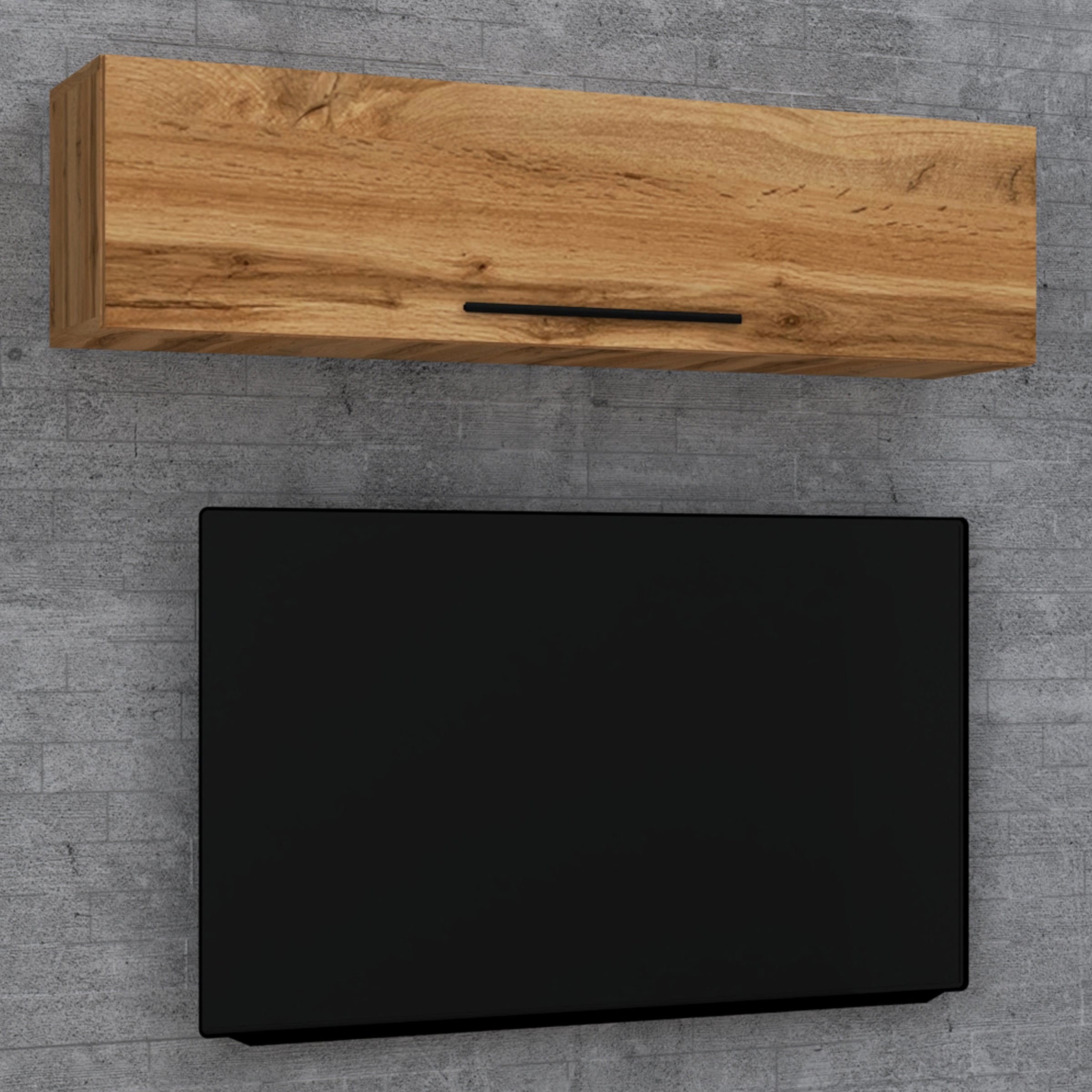 VCM Wandregal »Holz Wandregal Wandschrank Klappschrank Arila XL«