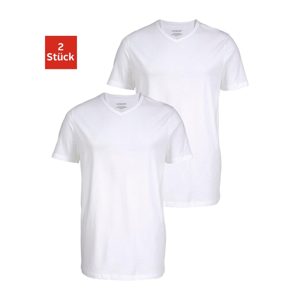 Jack & Jones T-Shirt »V-Neck«, (2er-Pack)