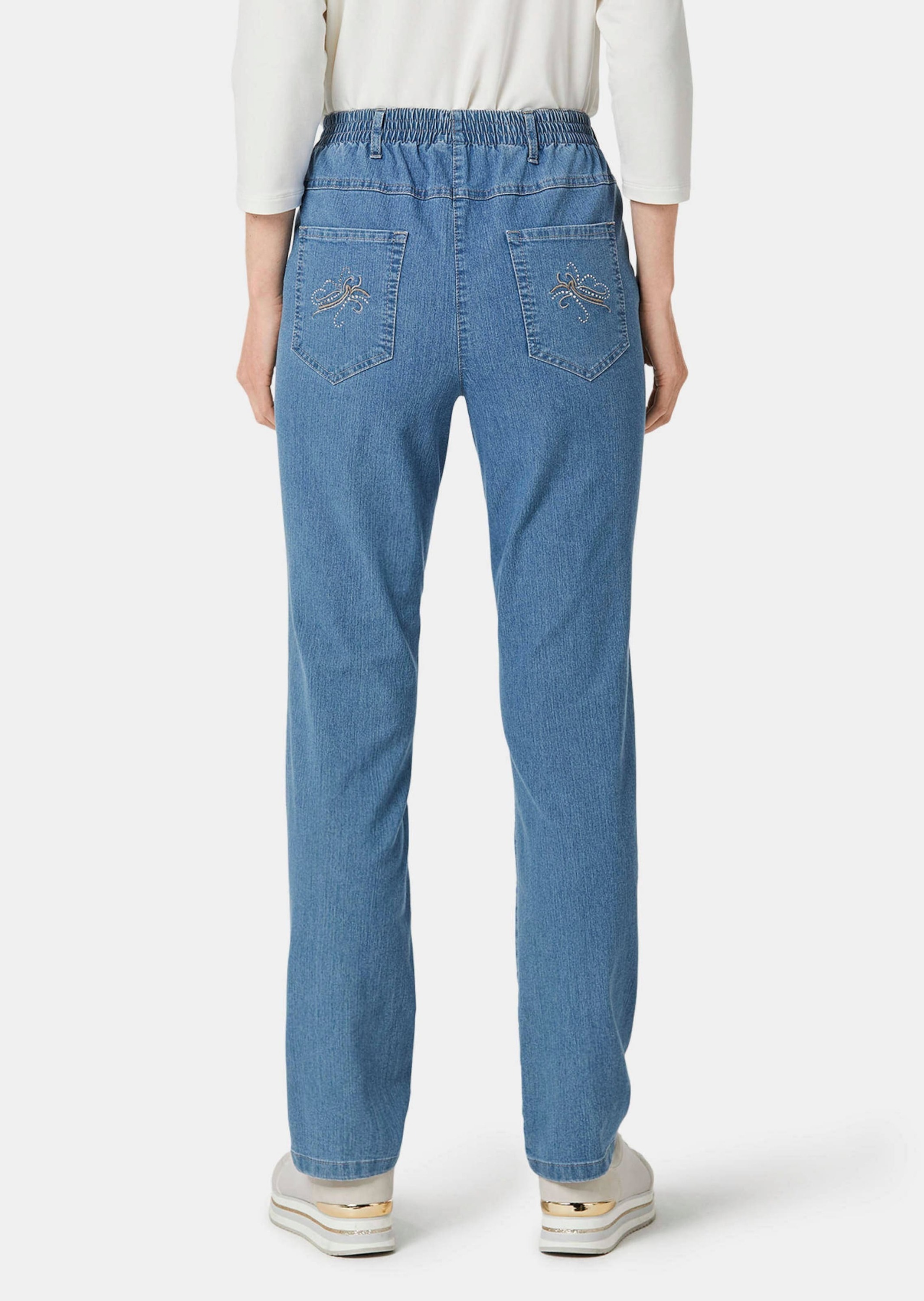 GOLDNER Regular-fit-Jeans »Jeansschlupfhose MARTHA Edel geschmückte Jeansschlupfhose MARTHA«