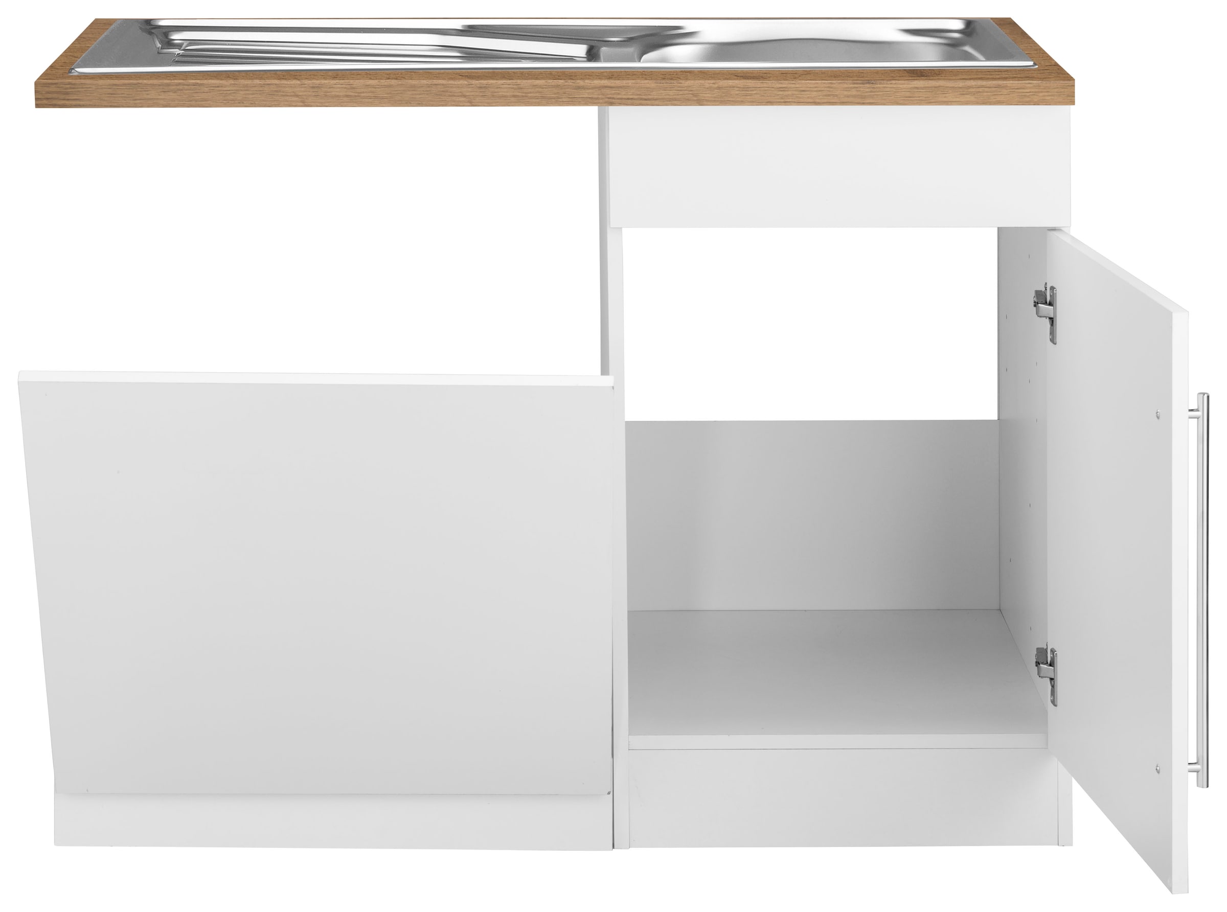 KOCHSTATION Spülenschrank »KS-Samos« 110 cm breit, inkl. Tür/Sockel für Geschirrspüler