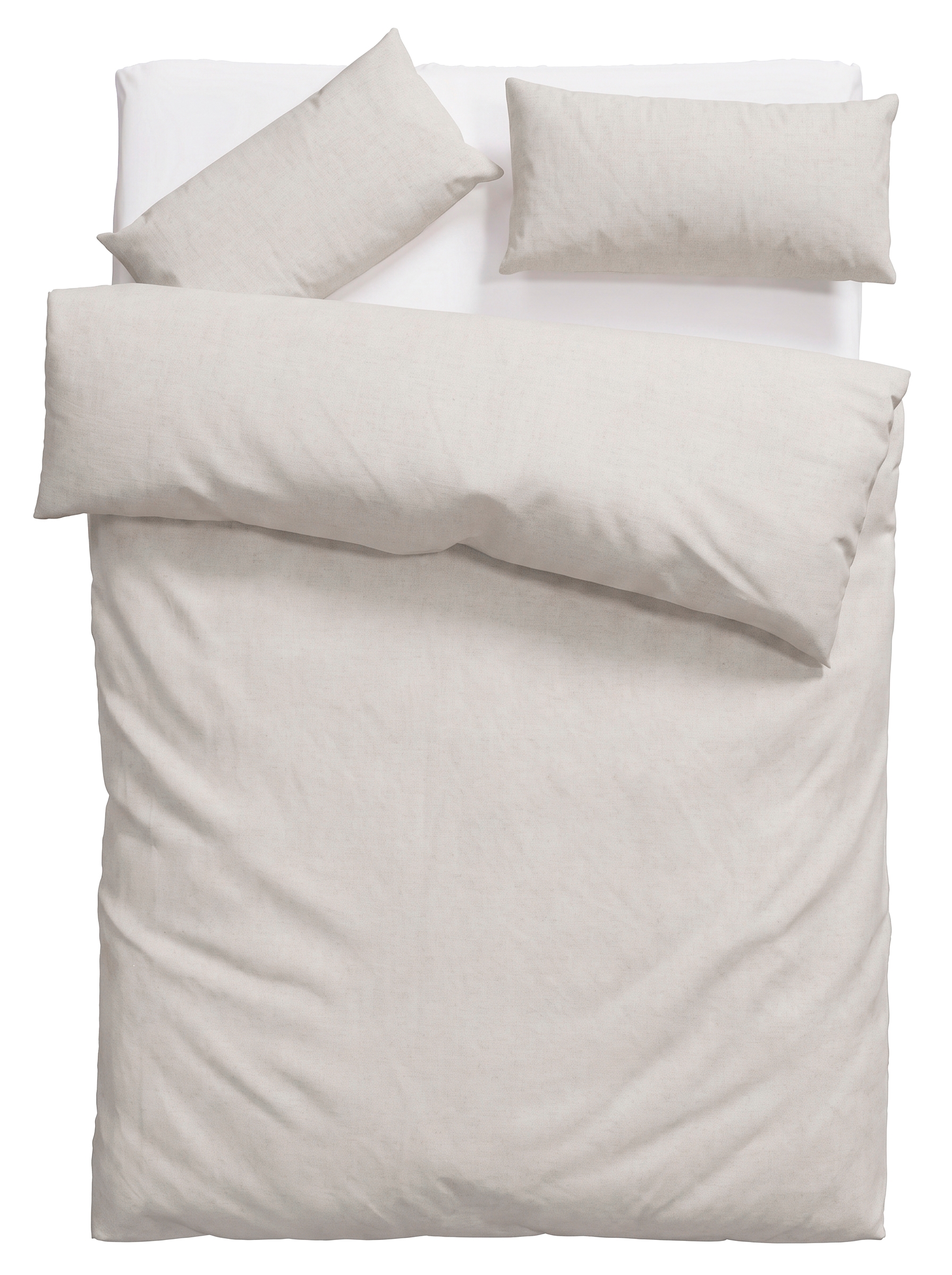 Biberna Bettwäsche »HERMAL2 Premium Melange-Flannell, 100% Baumwolle« 2 kuschelig warm, Winterbettwäsche mit Markenreißverschluss