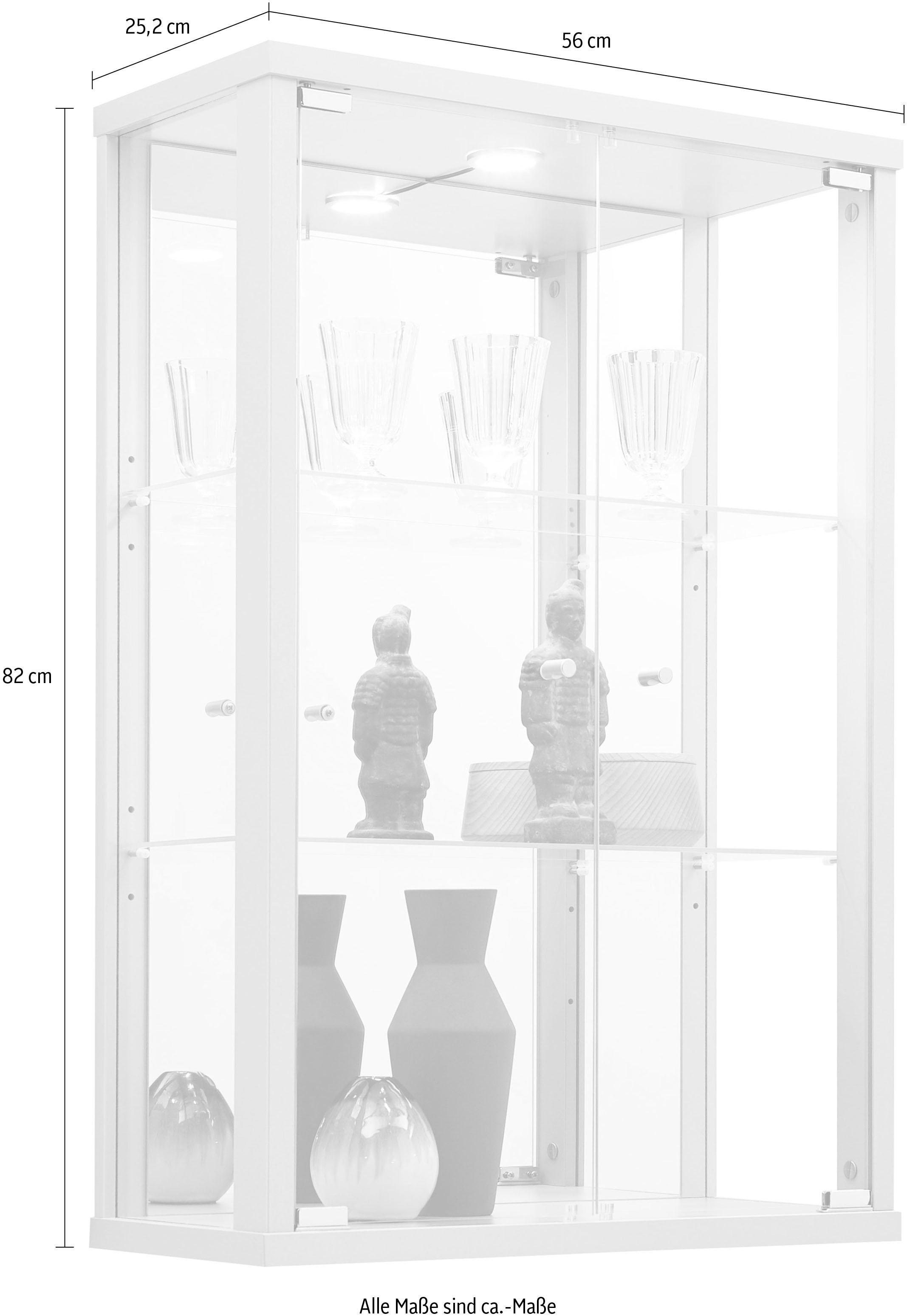 fif möbel Vitrine »OPTIMA« Hängevitrine/Glasvitrine 2x Glastür,perfekt für Sammler,Sammlervitrine