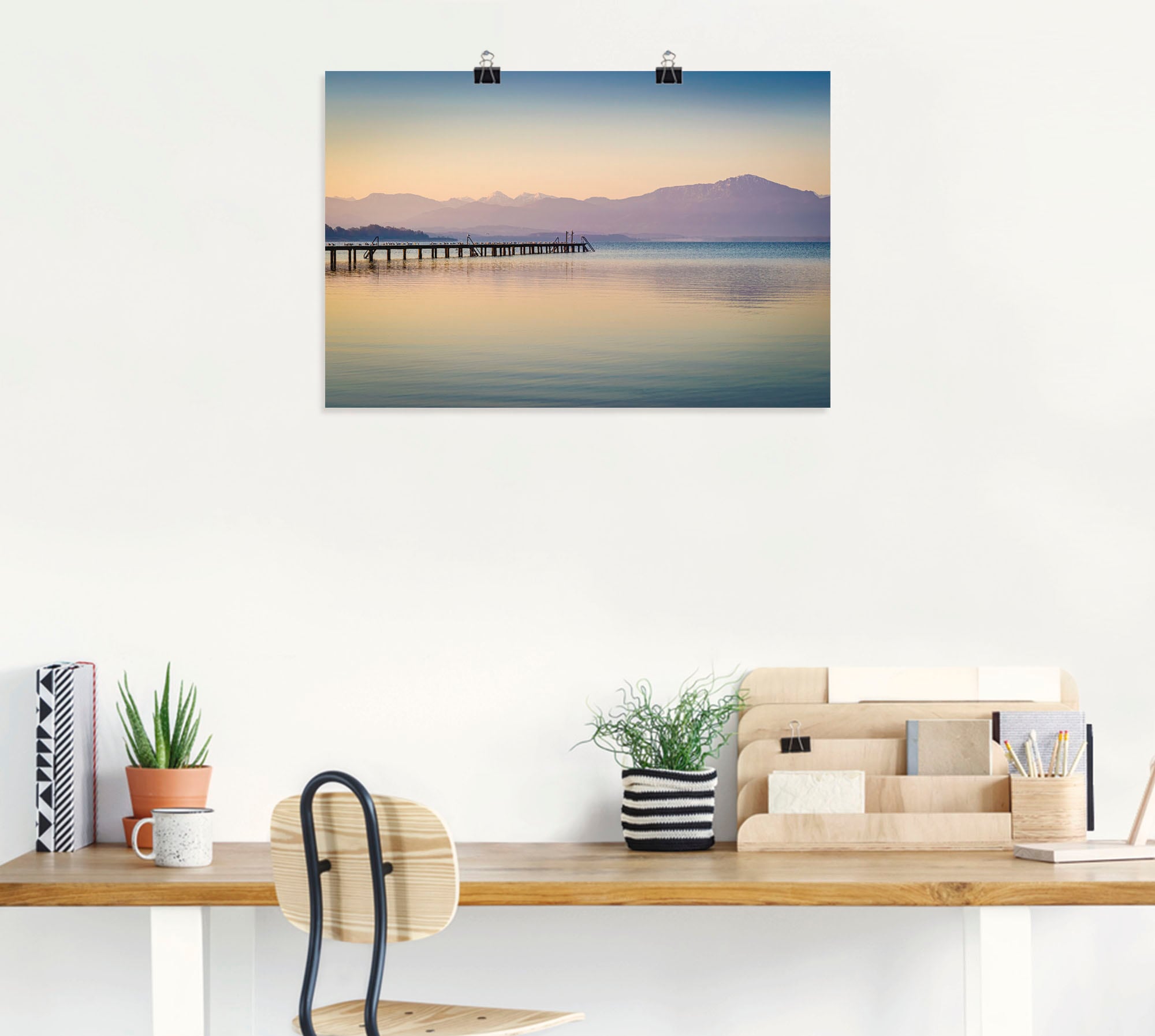 Artland Wandbild »Morgen am Chiemsee«, Seebilder, (1 St.), als Alubild, Outdoorbild, Leinwandbild, Poster in verschied. Größen