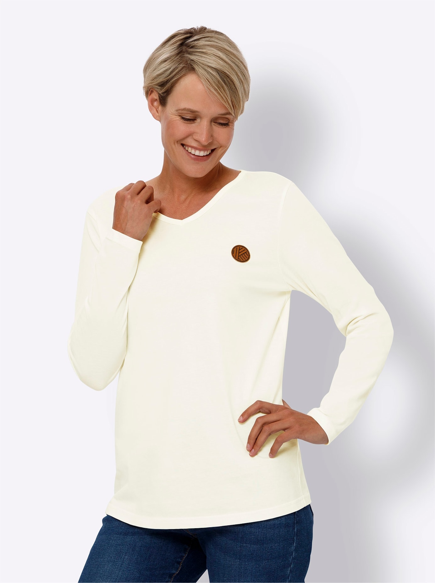Classic Basics V-Shirt »Langarm-Shirt«, (1 tlg.)