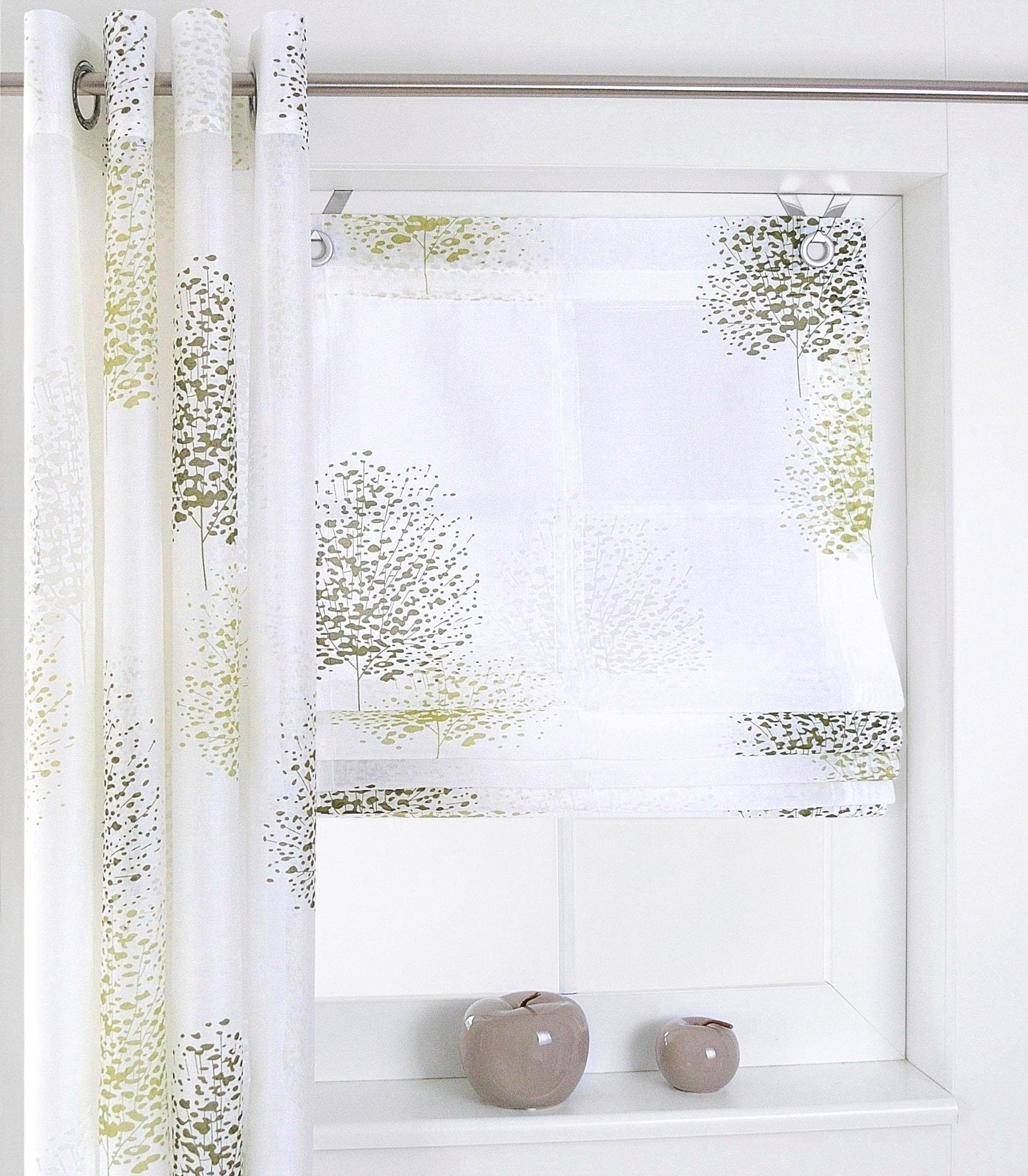 Kutti Vorhang »Belinda«, (1 St.), Gardine, halbtransparent, Ausbrenner,  bedruckt, Viskose-Polyester kaufen bei OTTO | Fertiggardinen