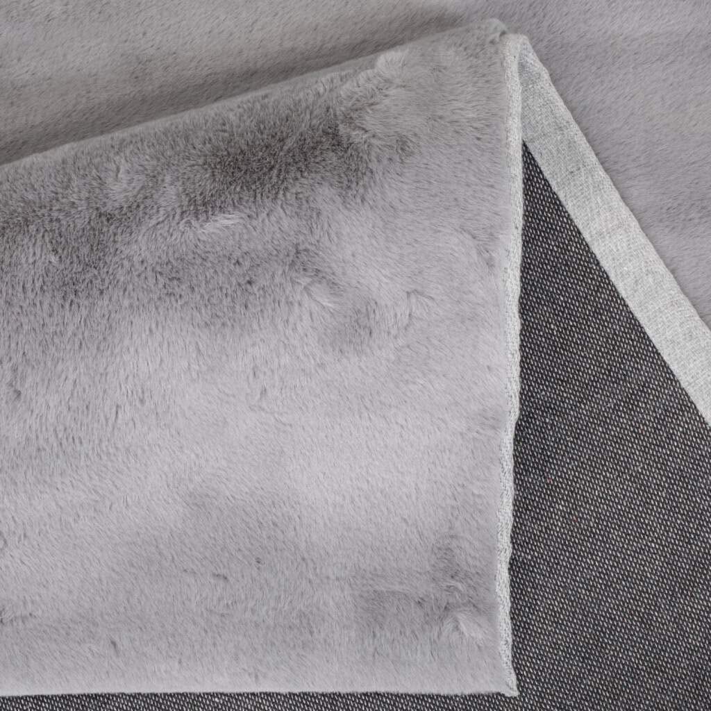 Carpet City Hochflor-Teppich »TOPIA 400« rechteckig 21 mm Höhe Kunstfell-Teppich mit Kaninchenfell-Optik, Haptik, Schlafzimmer