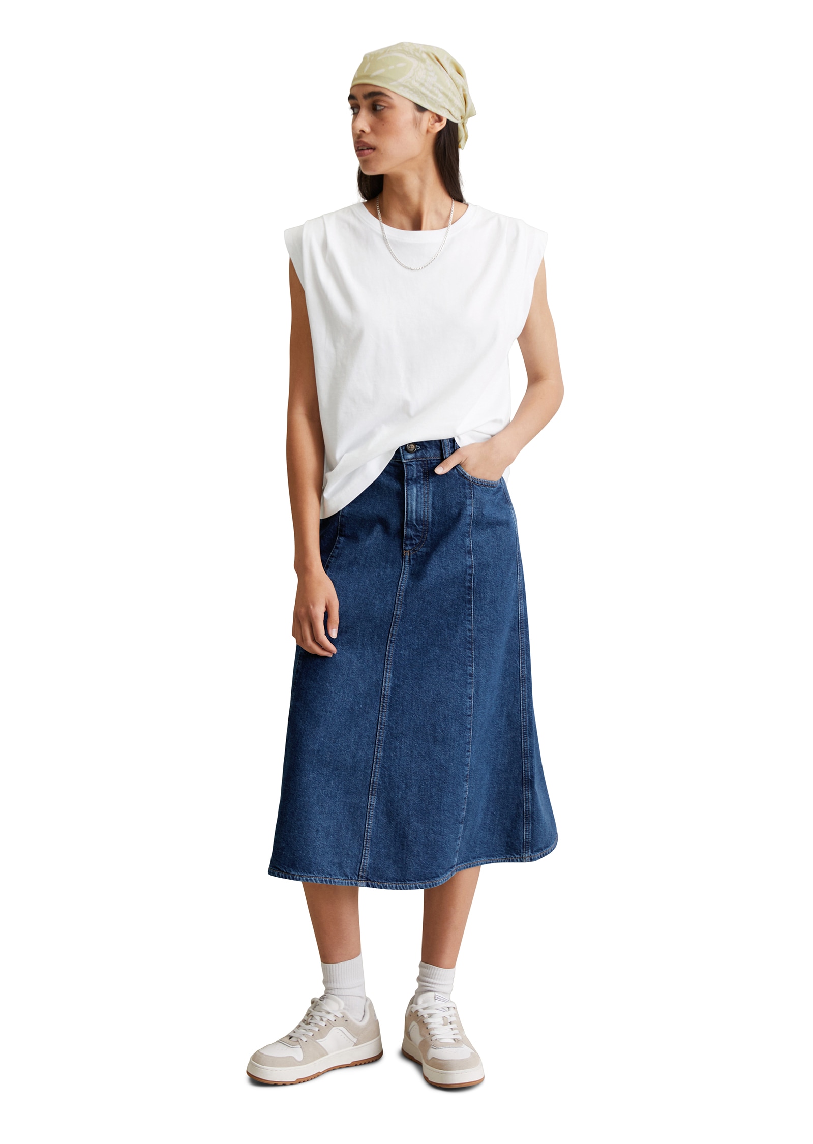 Marc O'Polo DENIM T-Shirt, relaxed, Schulterpartie in Falten gelegt