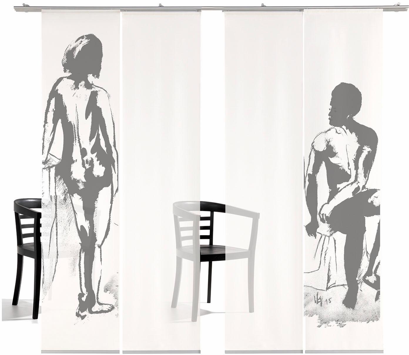 emotion textiles Schiebegardine »Mann/Frau TR«, HxB: 260x60, inkl. Befestigungszubehör