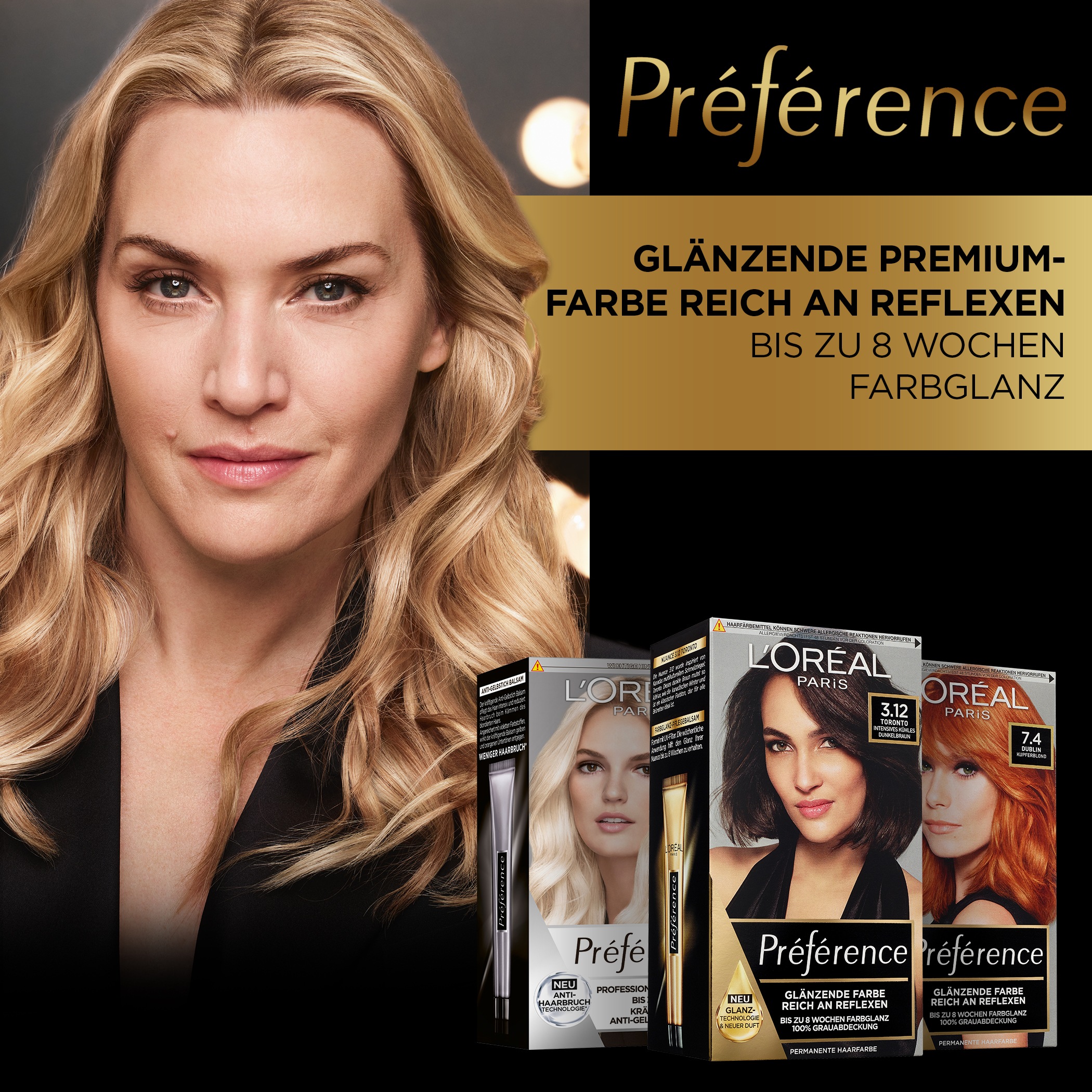 L'ORÉAL PARIS Coloration »Préférence«, (3 tlg.), mit pflegender Formel