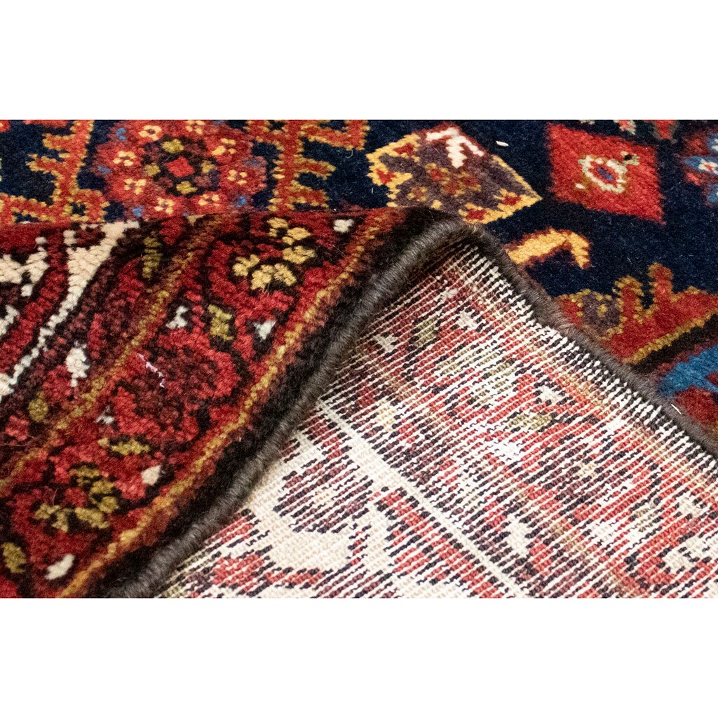morgenland Wollteppich »Hamadan Teppich handgeknüpft dunkelblau«, rechteckig