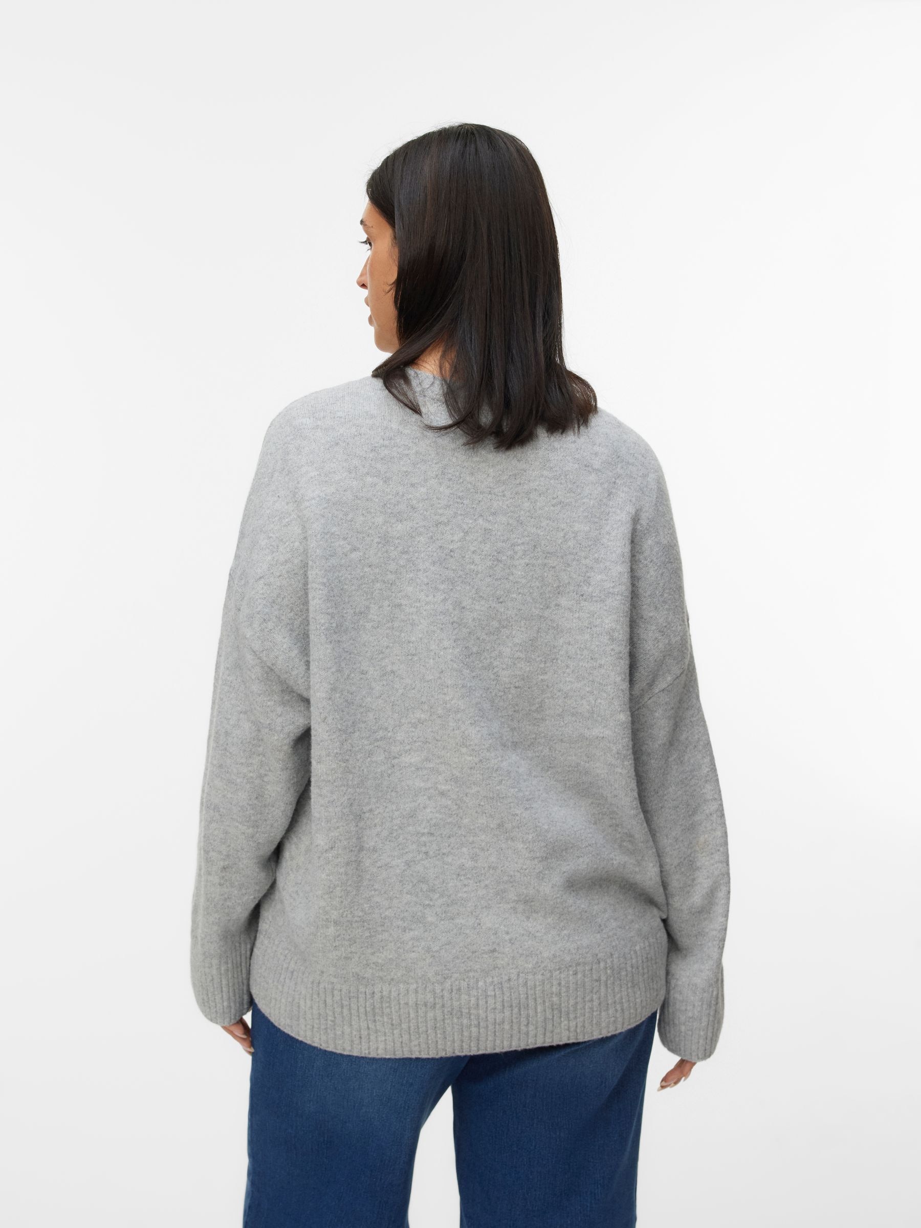 Vero Moda Curve Strickpullover »VMCBOOM LS O-NECK PULLOVER GA NOOS CUR«
