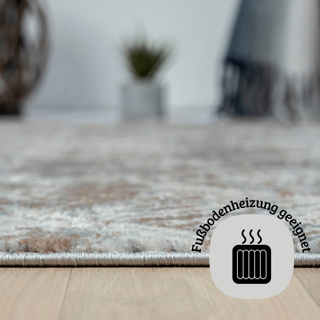 OTTO home Teppich »Micah« rechteckig 8 mm Höhe Kurzflor, modernes Design, pflegeleicht, Wohnzimmer