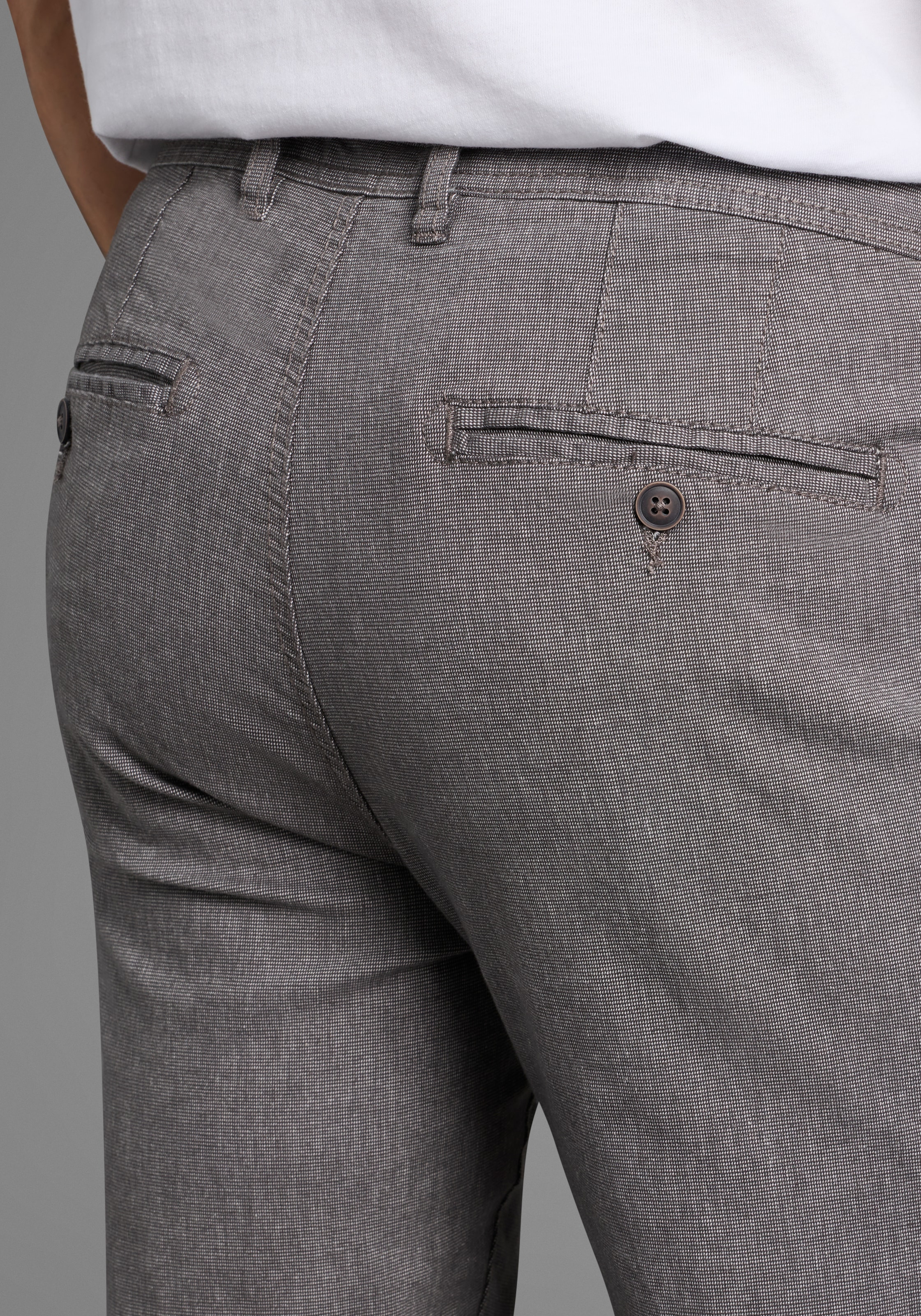 Man's World Chinohose  leichte Struktur im Gewebe