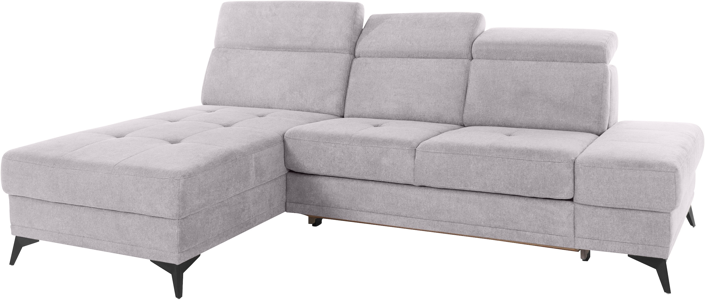 INOSIGN Ecksofa »Cardiz L-Form«, inkl.Kopfteilverstellung und Federkern wahlweise mit Bettfunktion