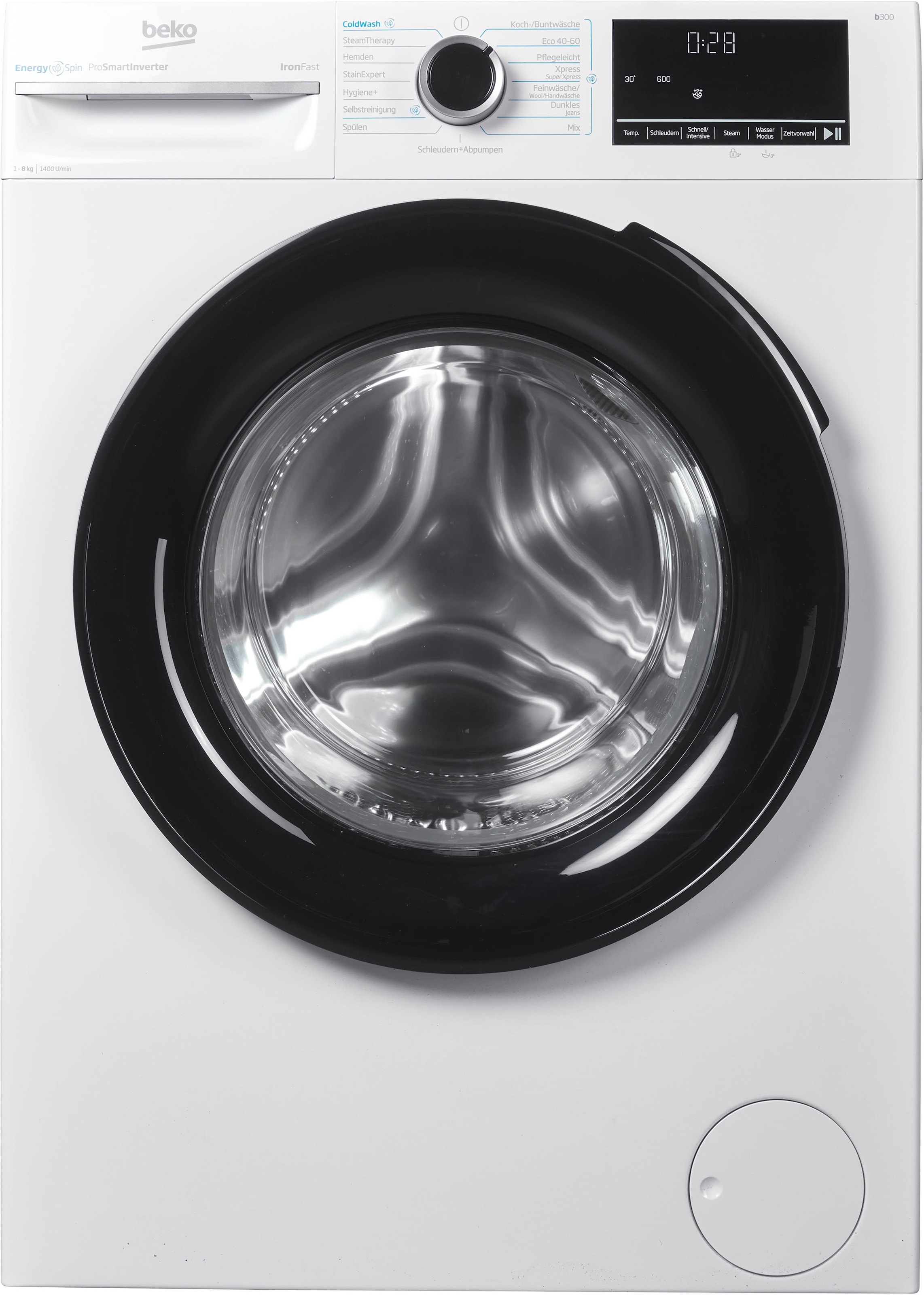 BEKO Waschmaschine »BM3WFU4841N«, 8 kg, 1400 U/min, Waschen mit EnergySpin: Bis zu 35 % Energie sparen – nicht nur in Eco