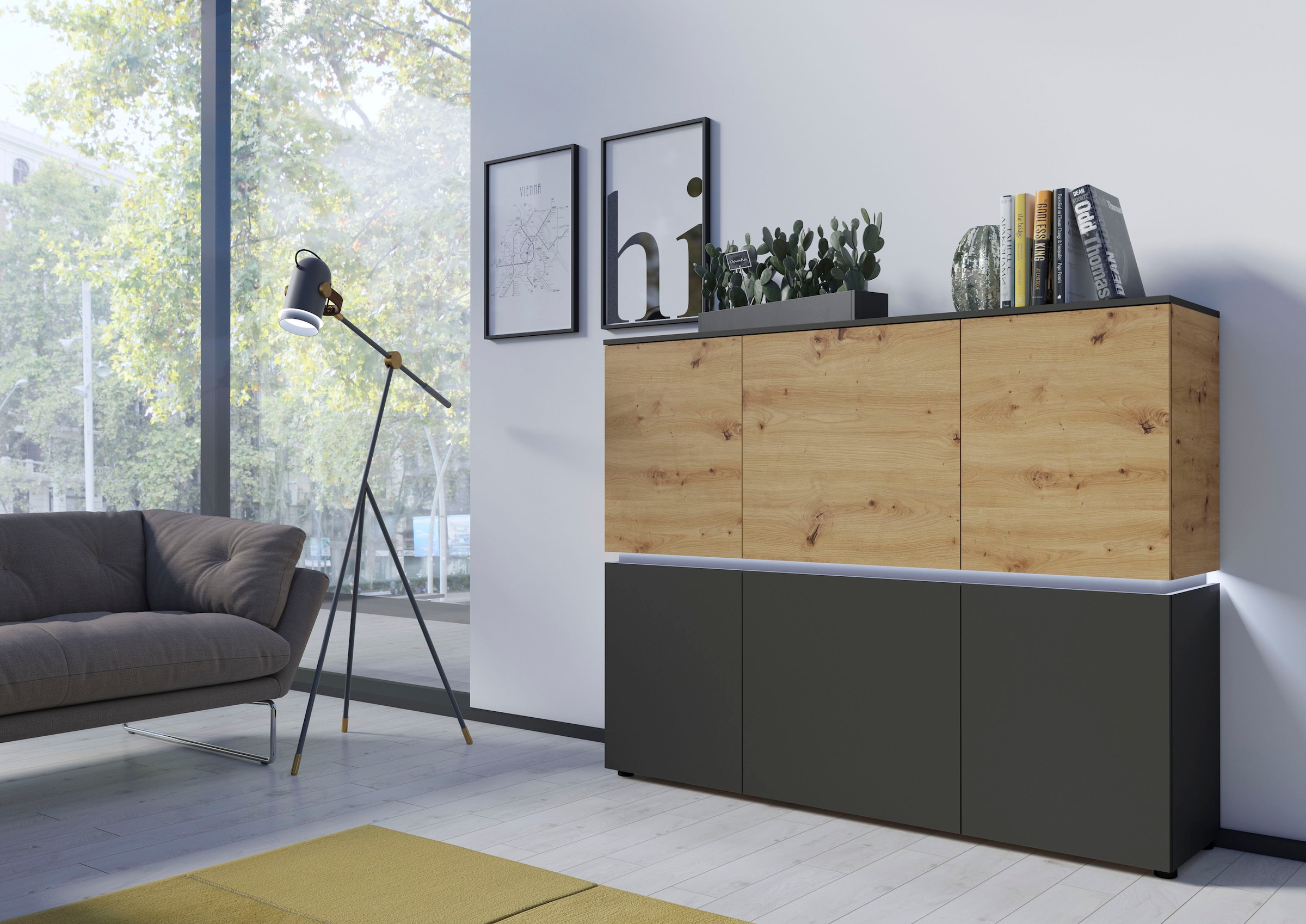 INOSIGN Highboard »Luci«, Breite 165,5 cm