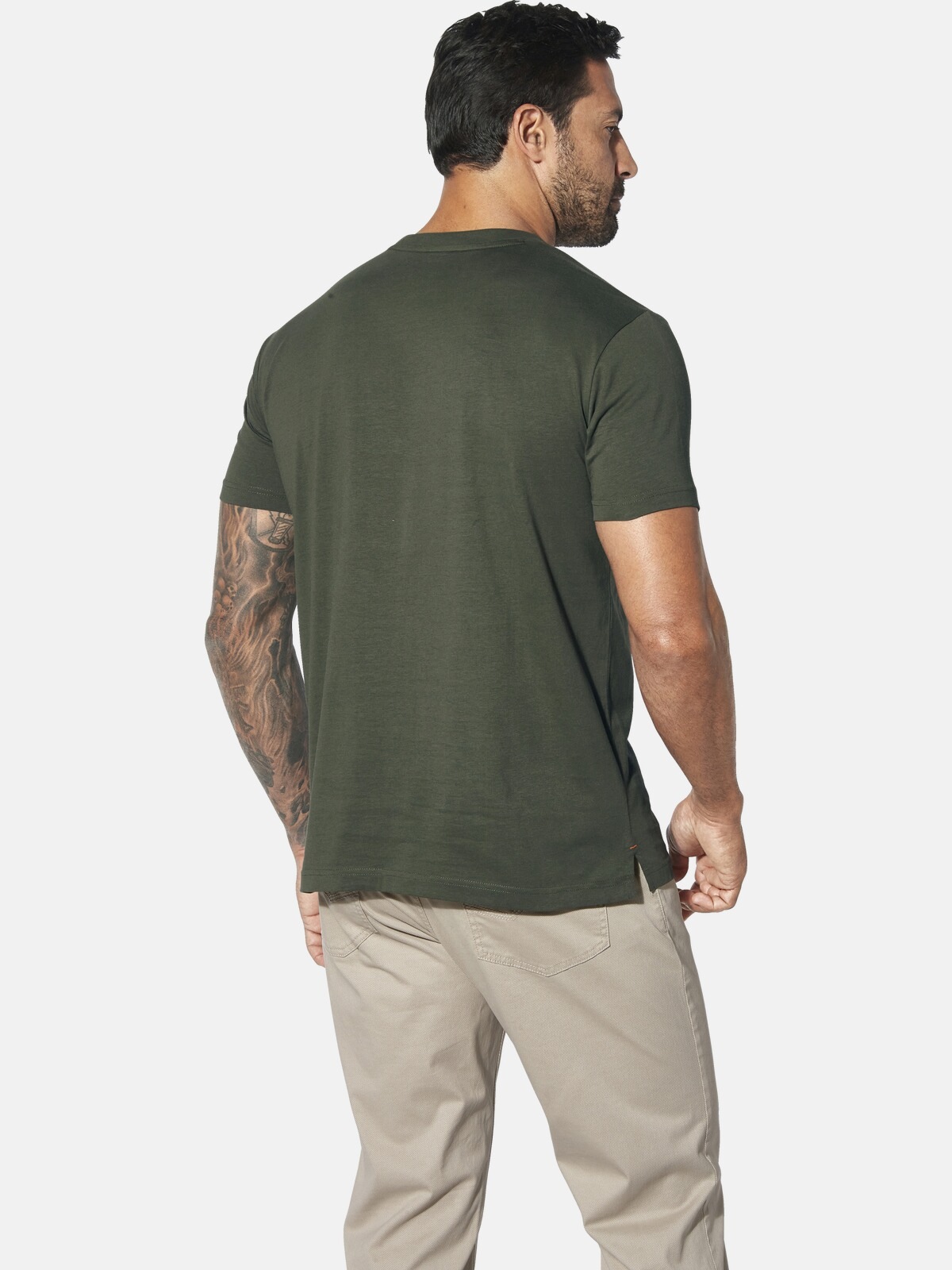 Jan Vanderstorm Rundhalsshirt »T-Shirt TANDRUP« 1 Stk. aus luftiger Baumwolle