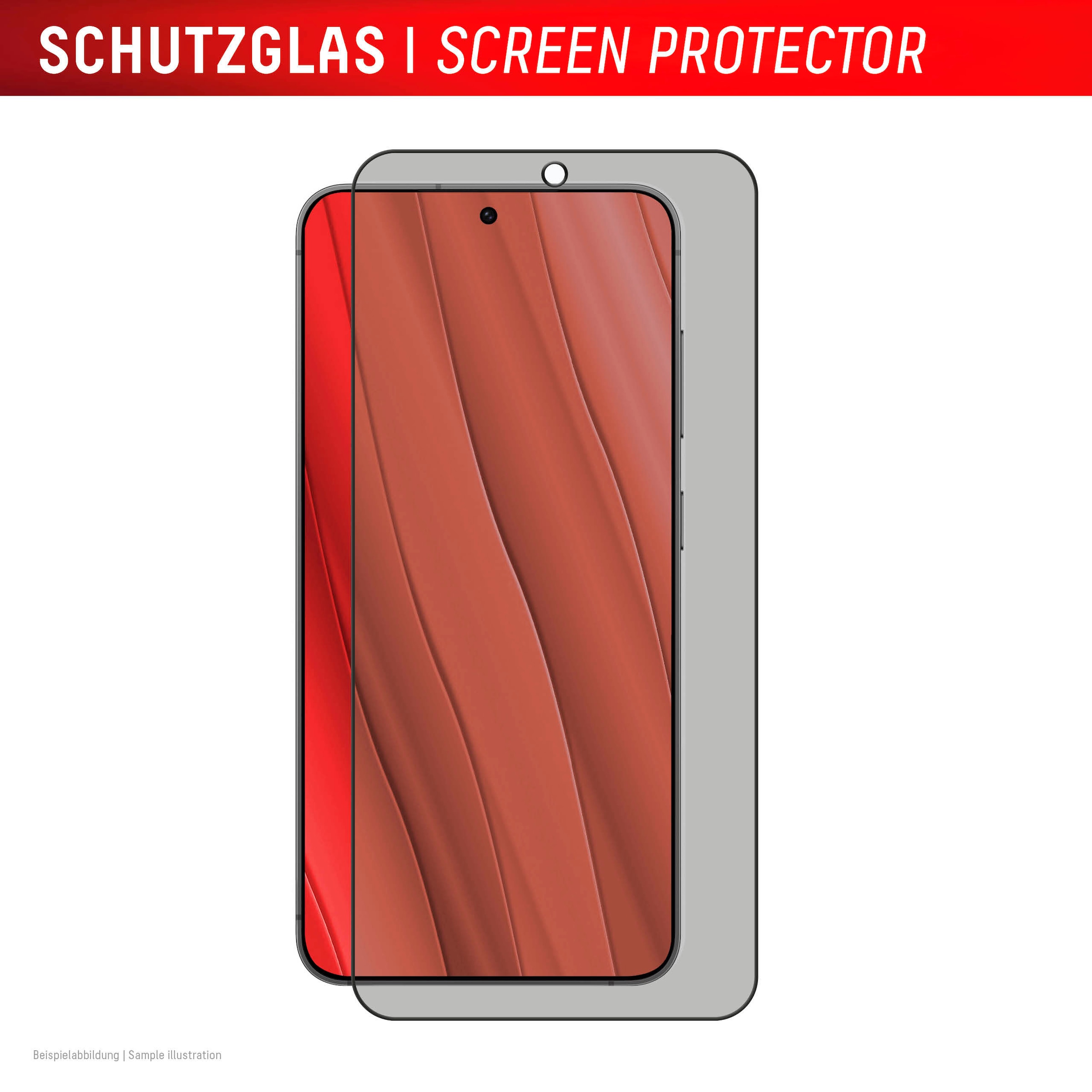 Displex Displayschutzglas »Privacy Glass«, für Samsung Galaxy S24+-Samsung Galaxy S25+, Blickschutz Displayschutzfolie Displayschutz kratzer-resistent 10H