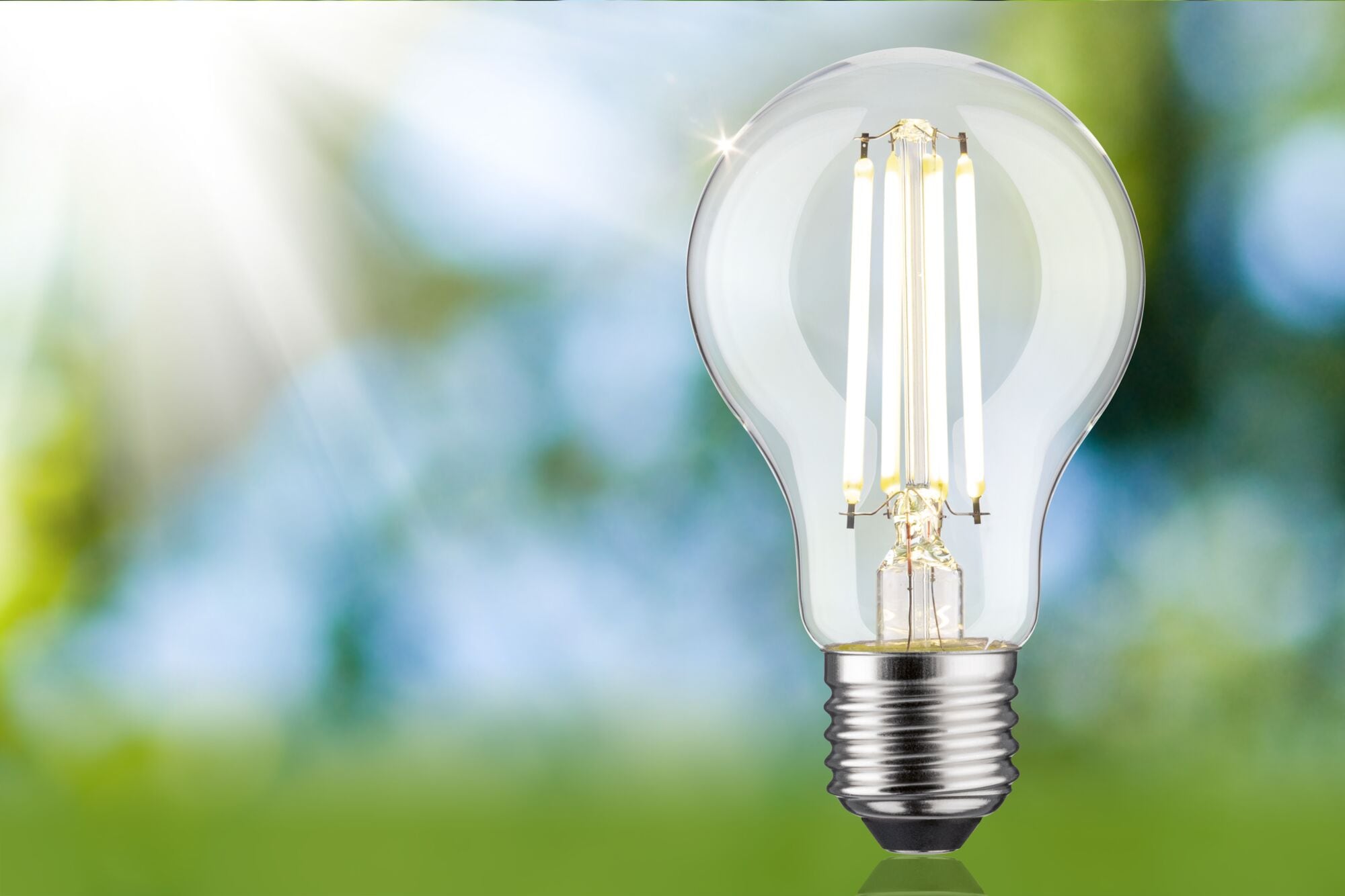 Paulmann LED-Leuchtmittel »Eco-Line Filament 230V LED Birne E27 806lm 4,3W 4000K dimmbar Klar« E27 1 Stk. Neutralweiß