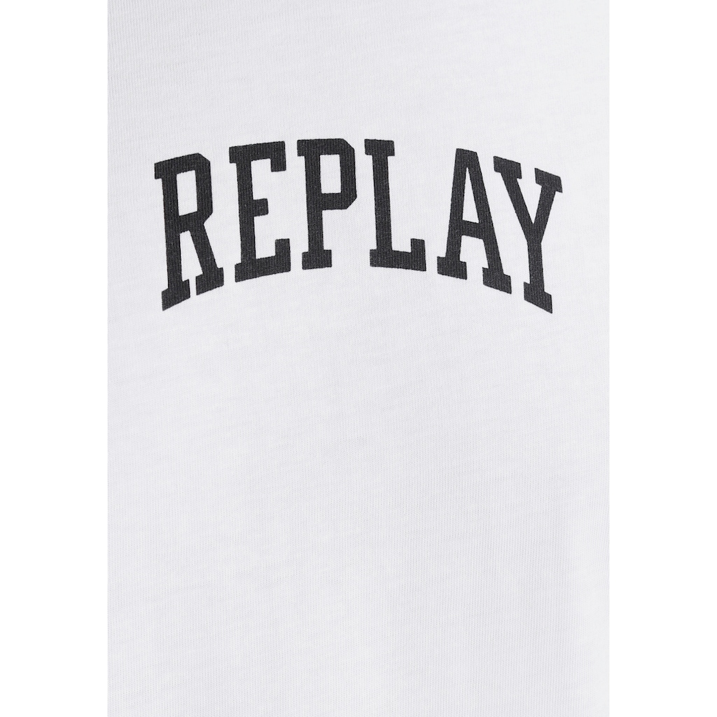 Replay T-Shirt, mit Markenprint