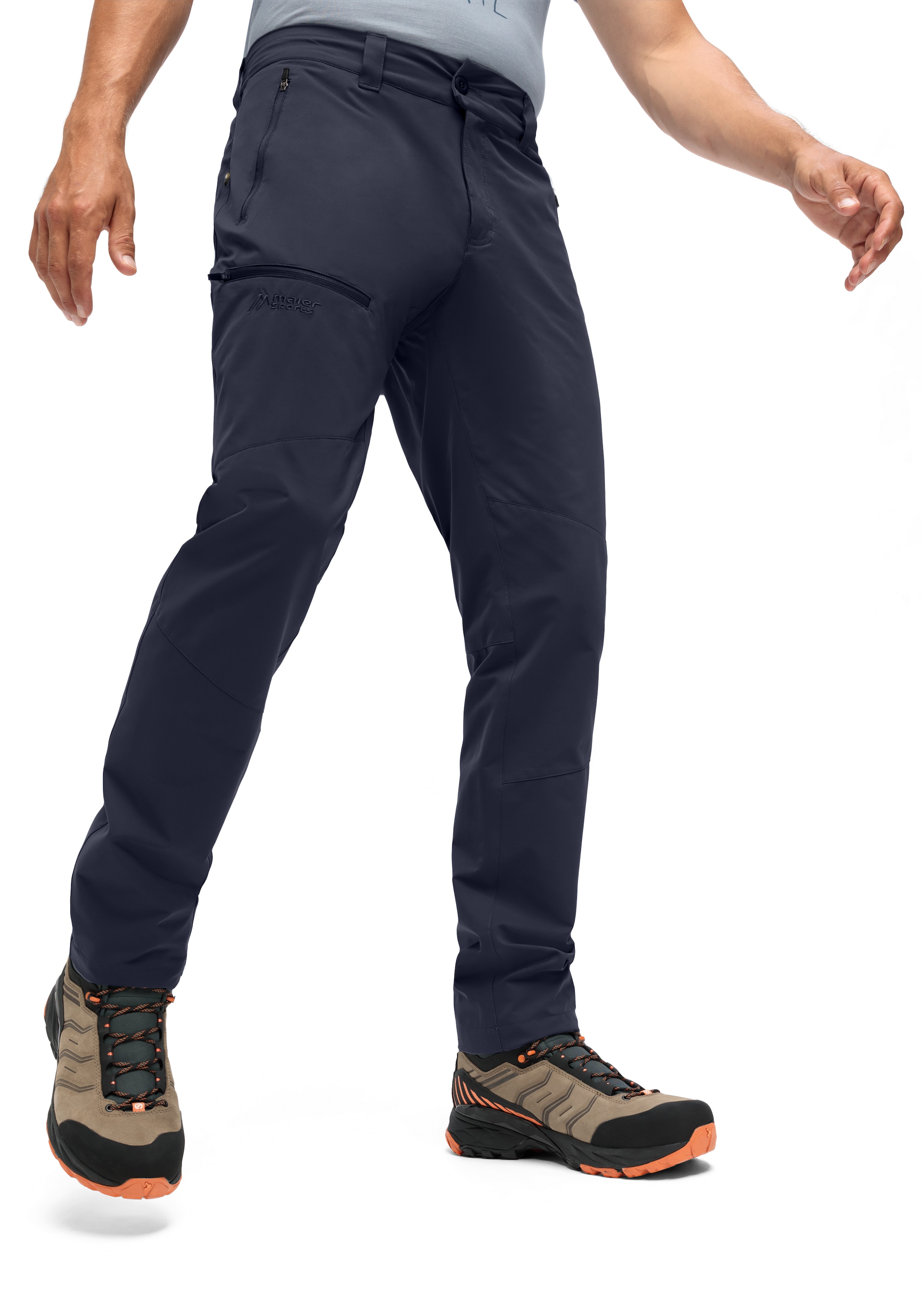 Maier Sports Outdoorhose »Nil Loop«, Herren Wanderhose, Funktionshose mit Taschen + Gürtel, Regular Fit